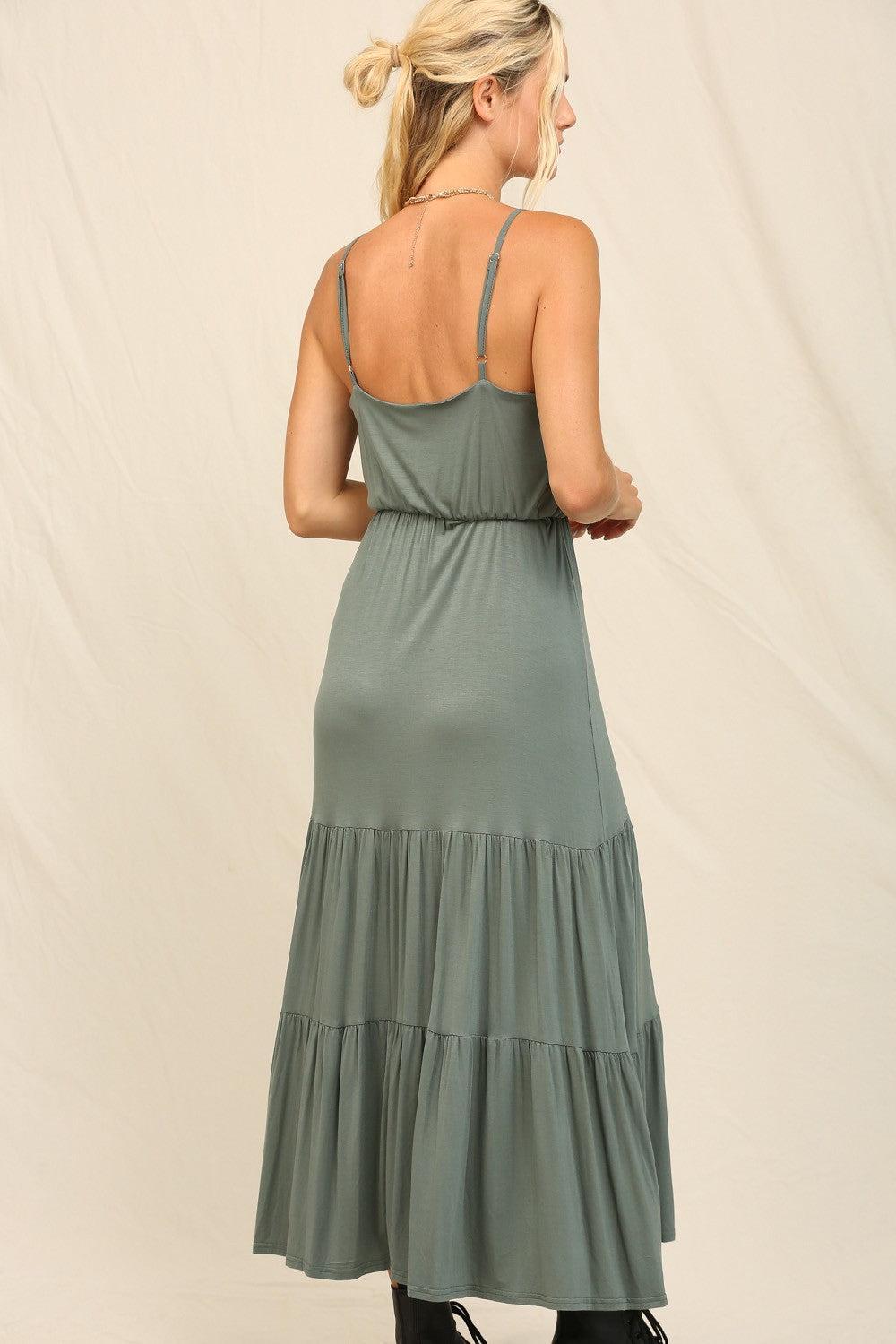 Sleeveless Maxi Tiered Ruffle Dress Product Image