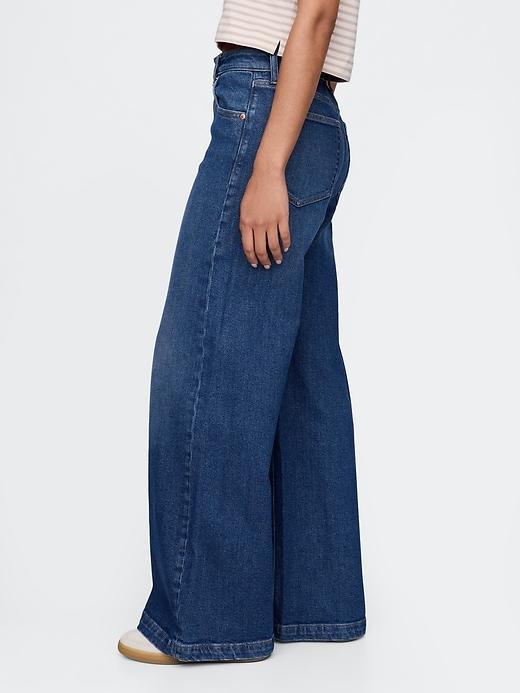 Sky High Rise Stride Wide-Leg Jeans Product Image