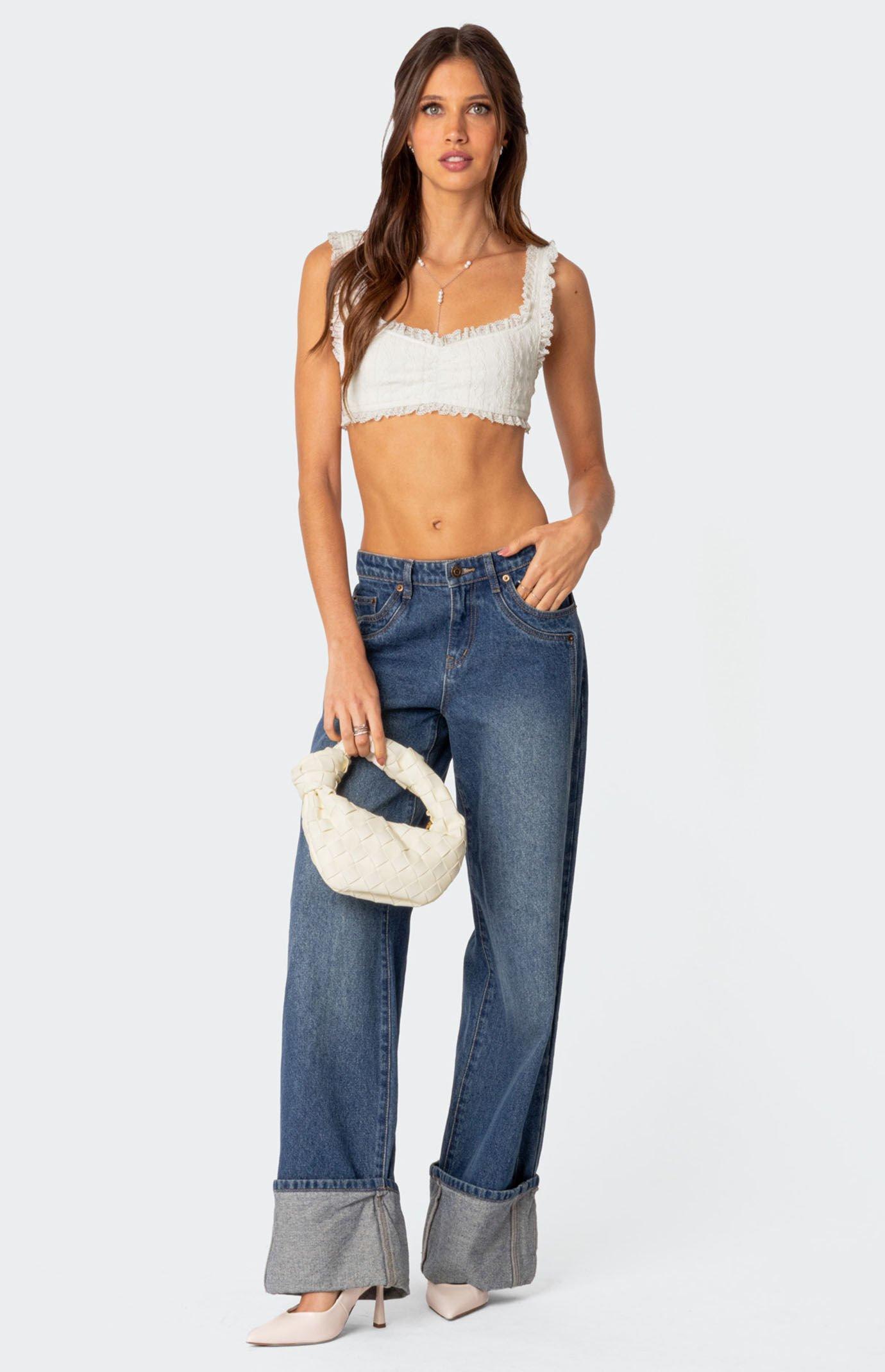 Edikted Women's Fairytale Lacey Crop Top Product Image