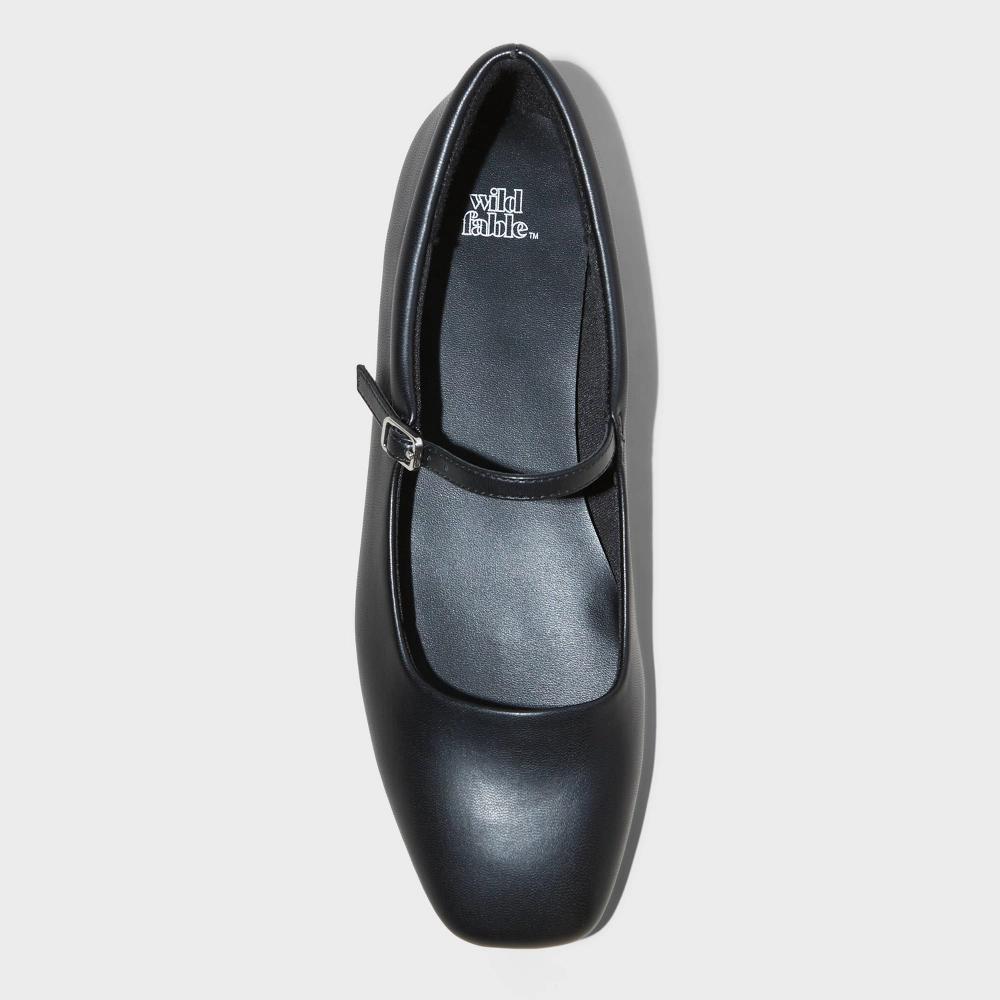 Womens Elsa Mary Jane Ballet Flats with Memory Foam Insole - Wild Fable Black 7.5W Product Image