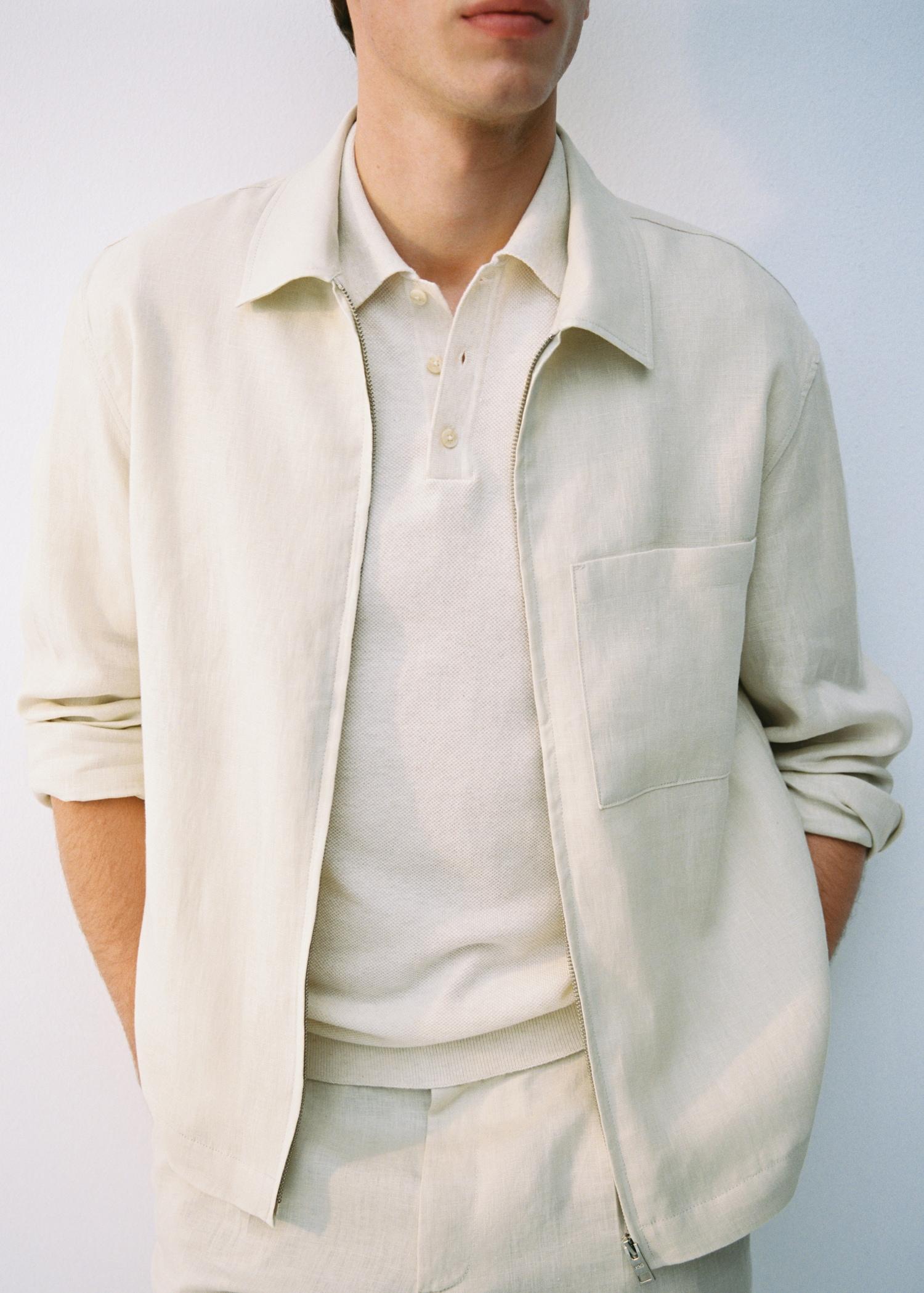 Fine-knit cotton polo shirt - Men | MANGO USA Product Image