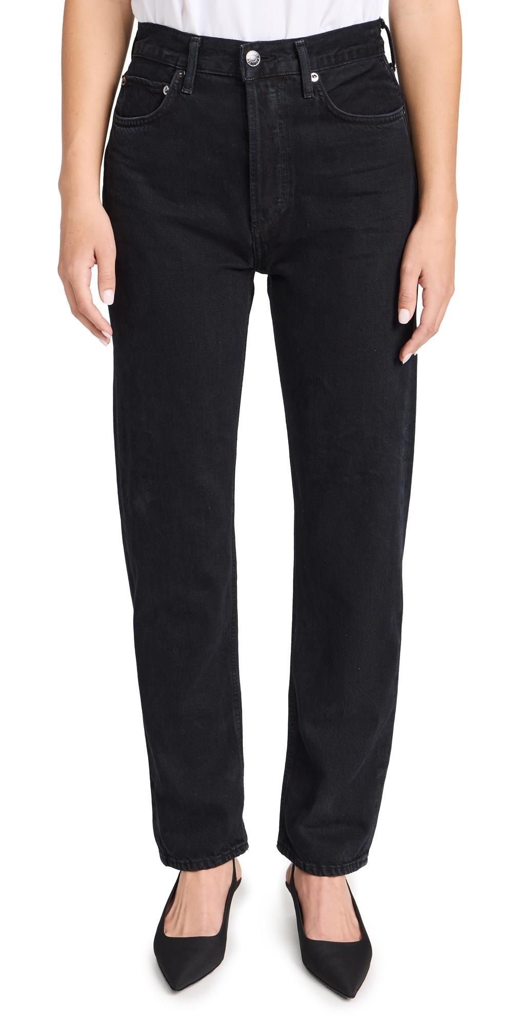Agolde 90s Pinch Waist High Rise Straight Jeans in Crushed Product Image