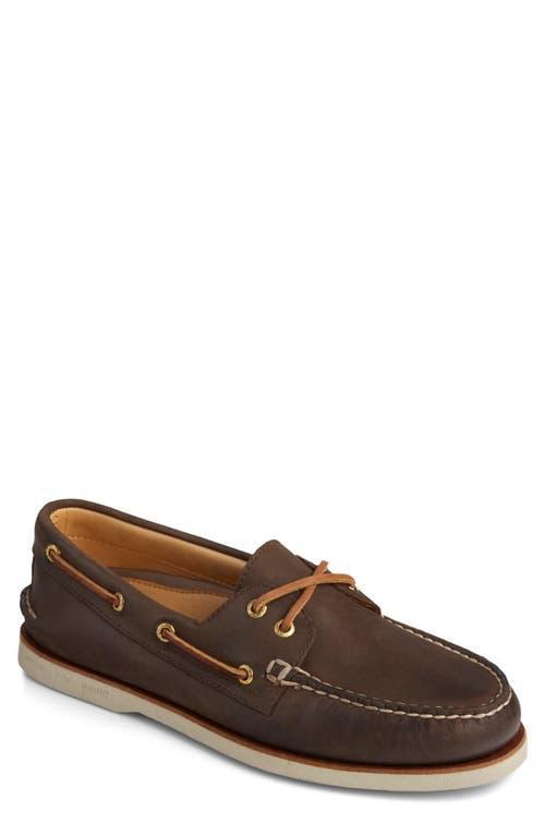 Sperry Mens Top-Sider Gold Authentic Original 2-Eye Water Resistant Boat Shoes Product Image