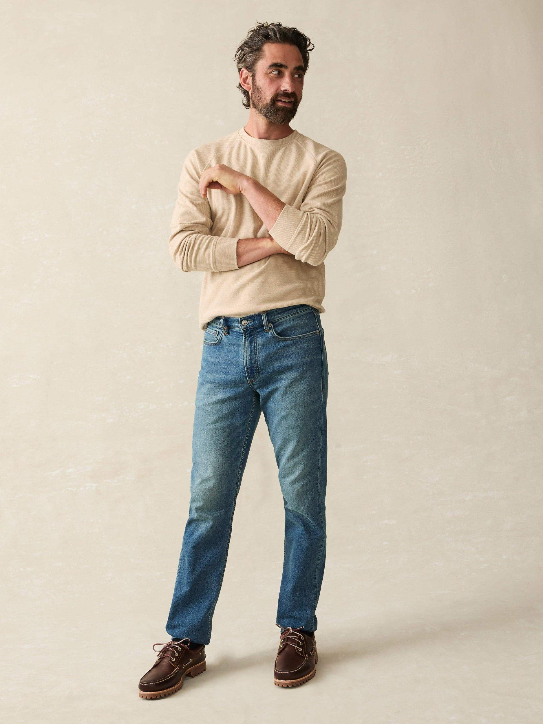 Stretch Terry Indigo 5-Pocket Pant - Indigo Ocean Wash Product Image