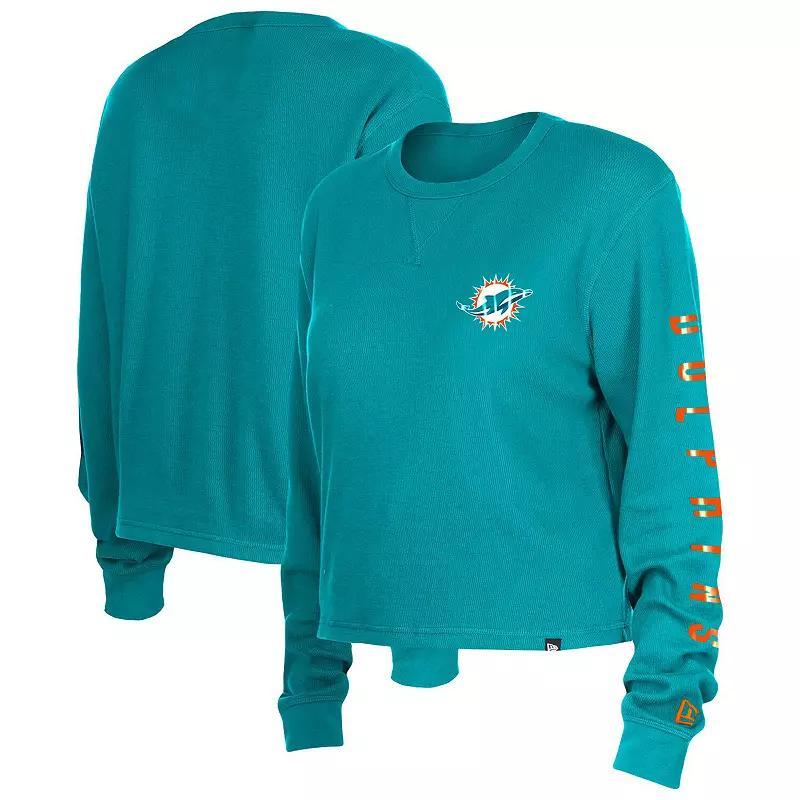 Women's New Era  Cardinal Arizona Cardinals Thermal Crop Long Sleeve T-Shirt, Size: Medium, Red Product Image