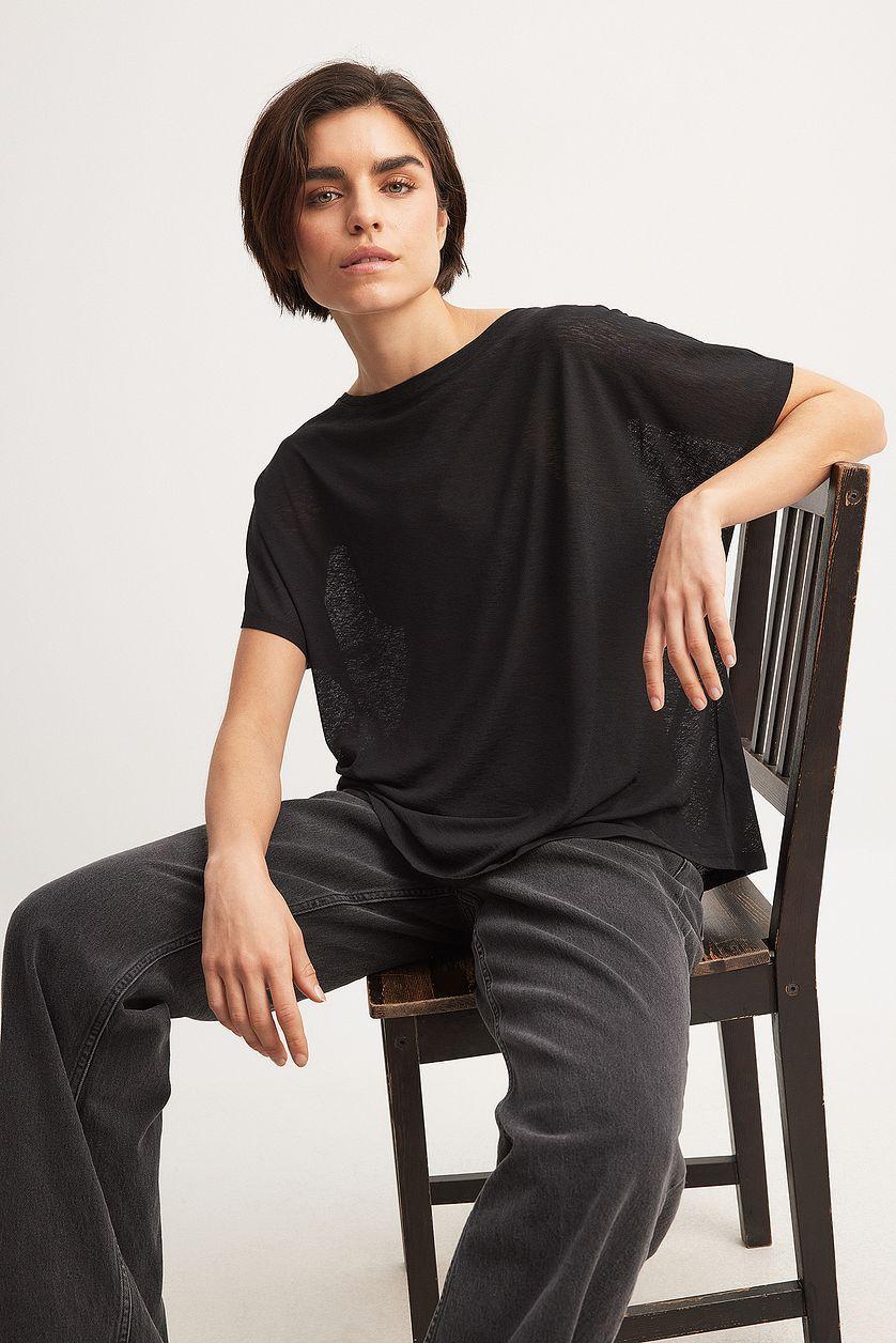 Sheer Kimono Sleeve T-shirt Product Image