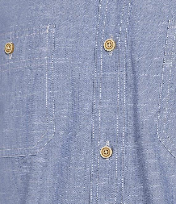 Cremieux Blue Label Solid Cotton Slub Short Sleeve Woven Shirt Product Image