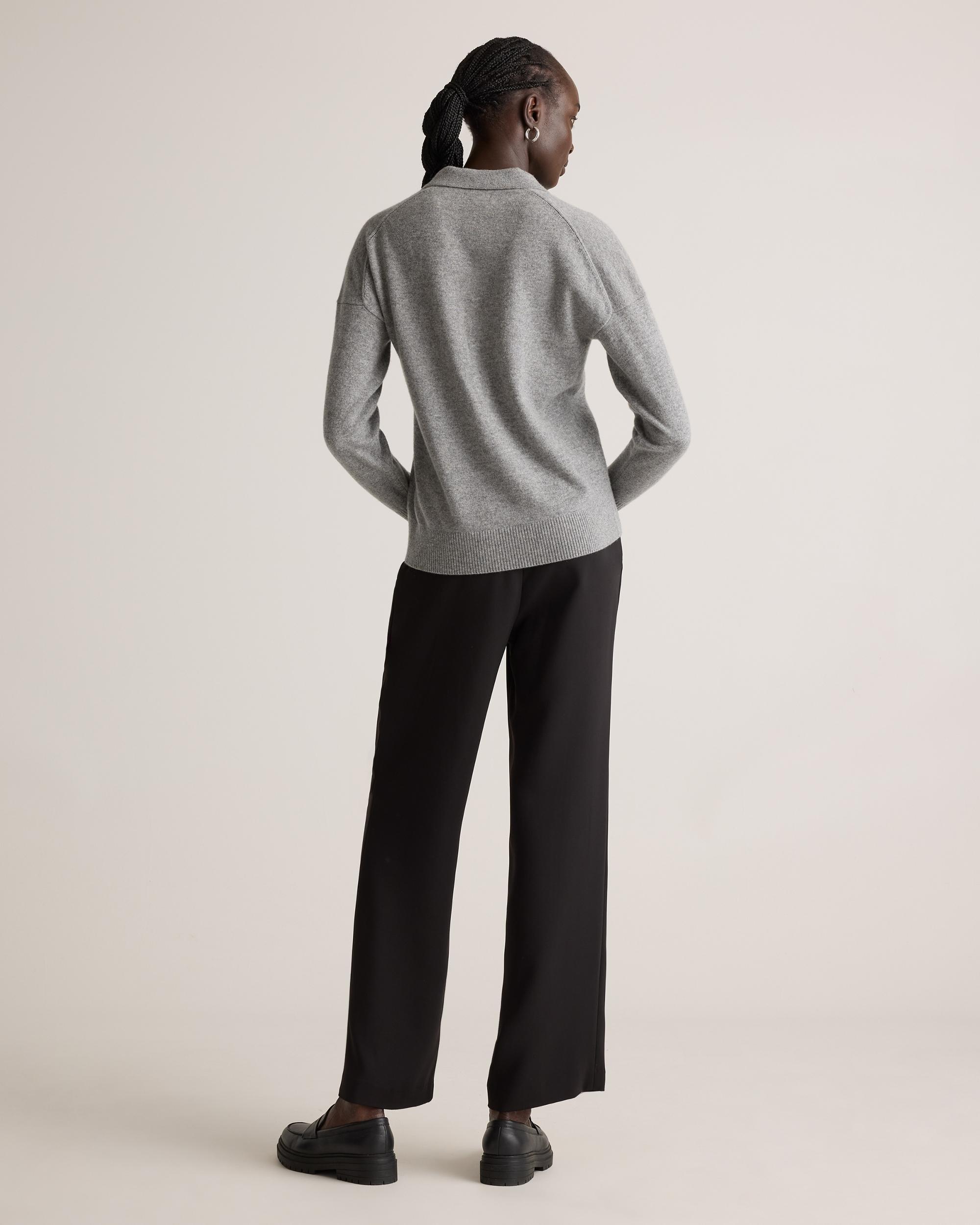 Quince | Women's Mongolian Cashmere Polo Sweater Size XL Product Image