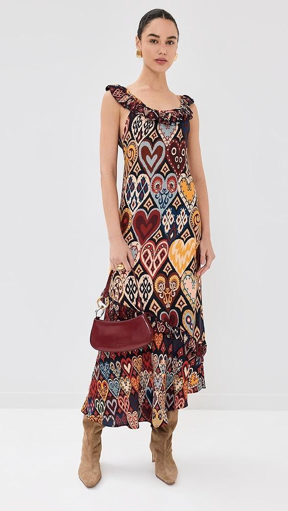 FARM Rio Hearts Ikat Black Maxi Dress | Shopbop Product Image