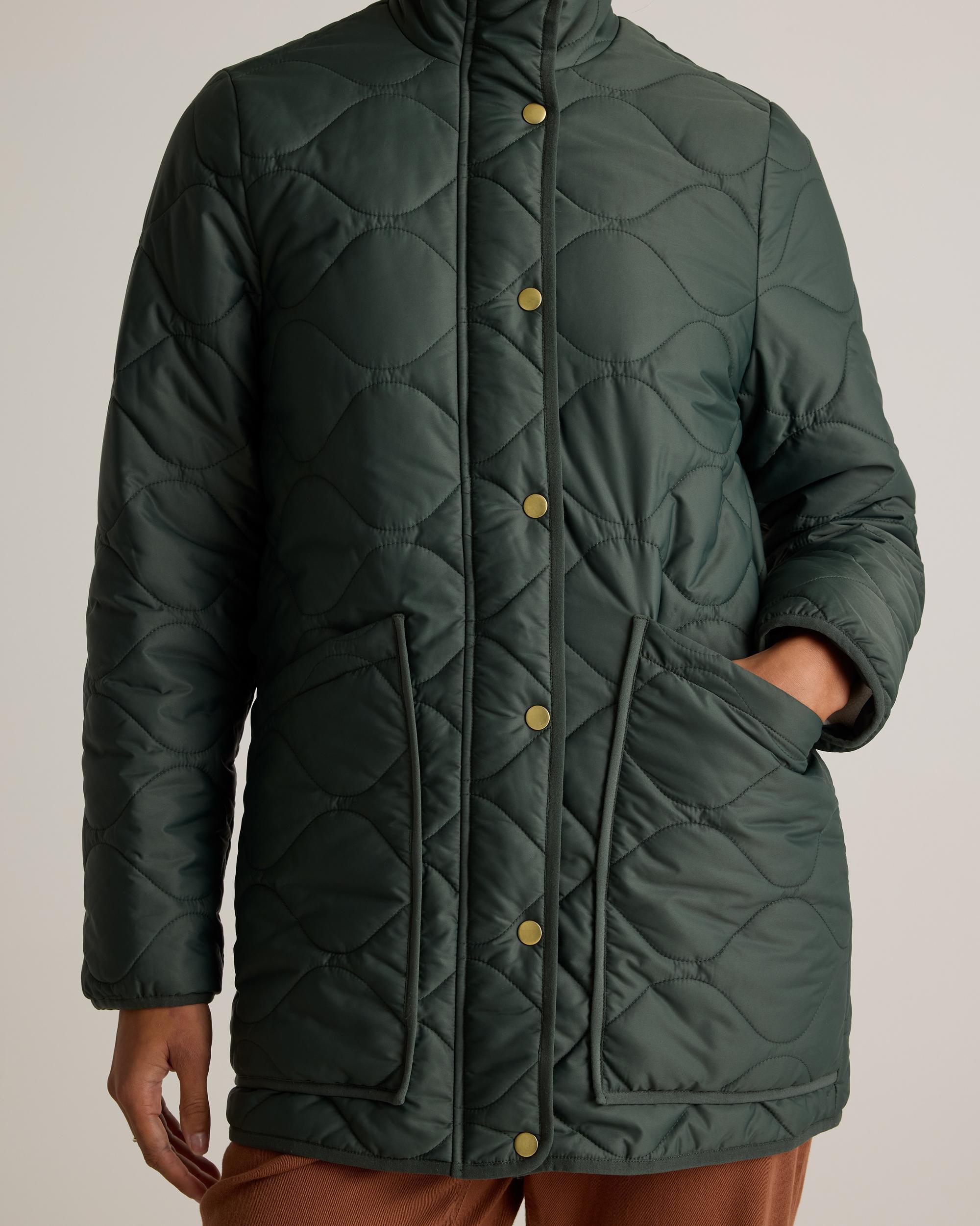 Quince | Women's Featherless Quilted Long Puffer Jacket Size XL, Nylon Product Image