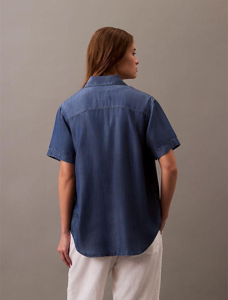 Lyocell Button-Down Short Sleeve Shirt Product Image