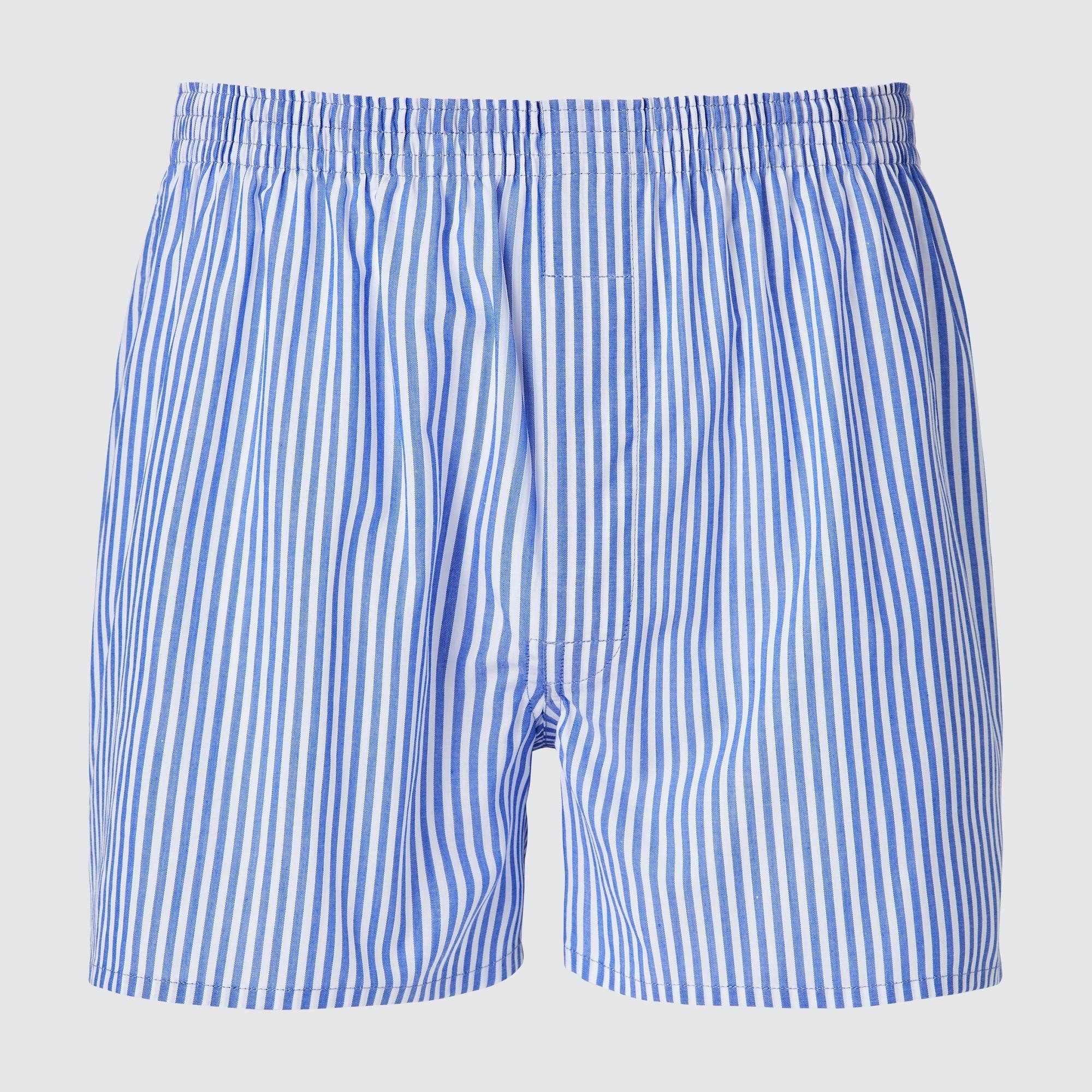 Mens Woven Trunks London Striped Blue Large UNIQLO US Product Image