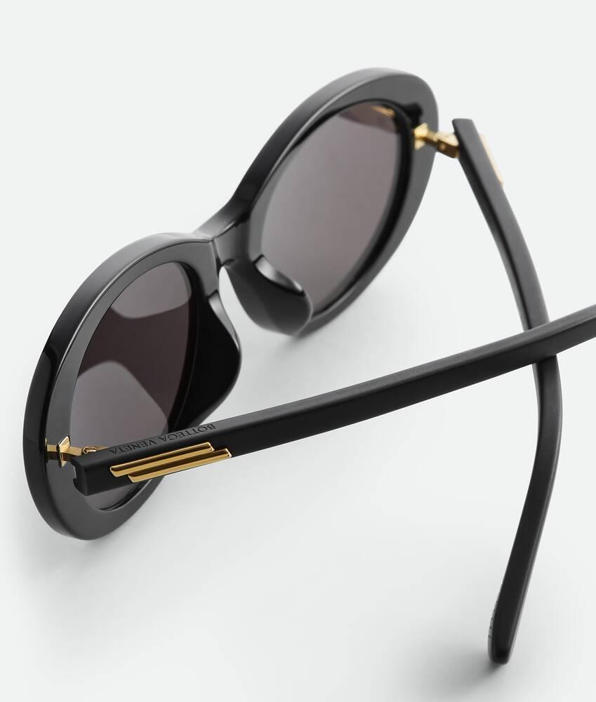 Classic Oval Sunglasses in Black/grey Product Image
