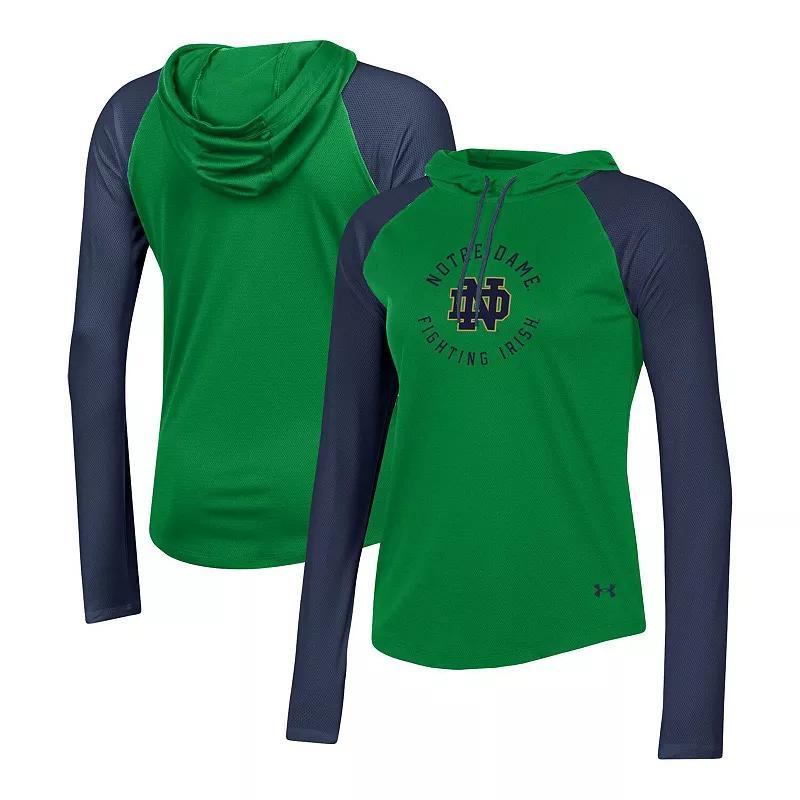 Women's Under Armour Orange Auburn Tigers Gameday Mesh Performance Raglan Hooded Long Sleeve T-Shirt, Size: Small Product Image