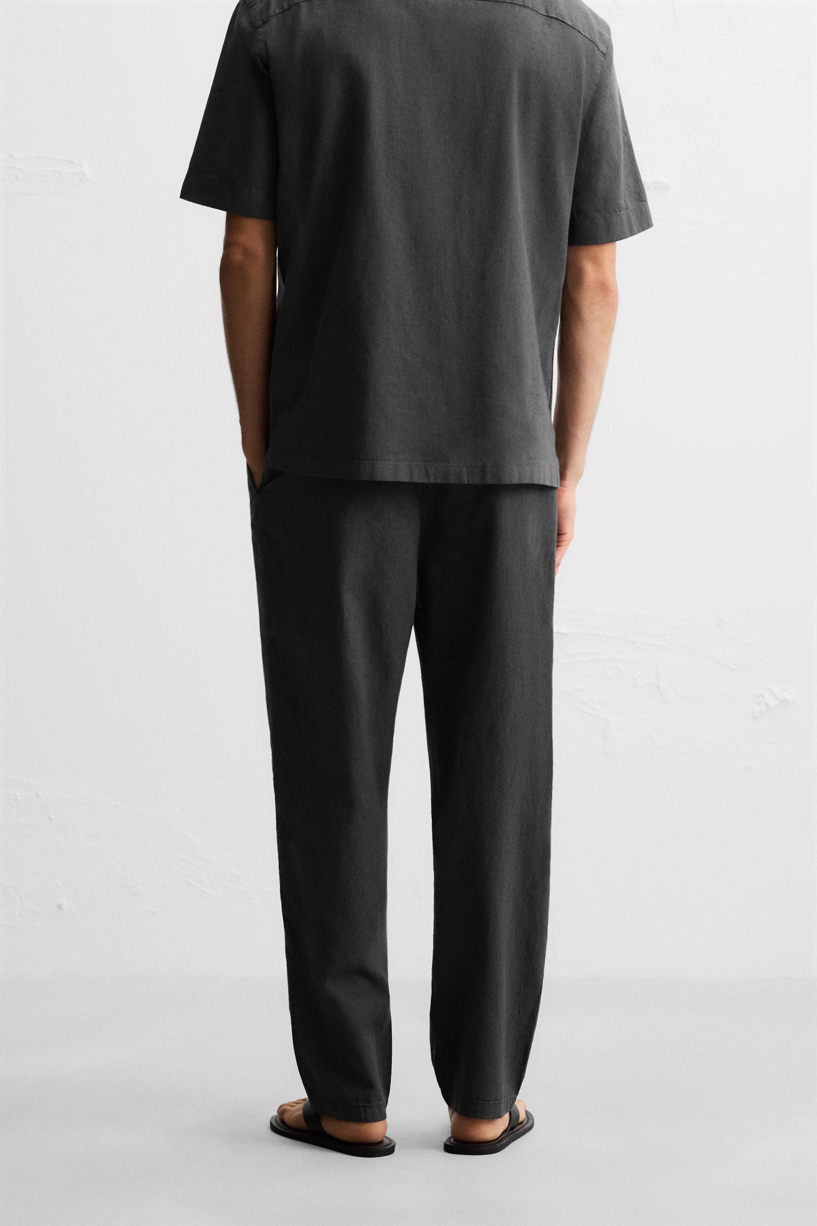 COTTON LINEN PANTS Product Image
