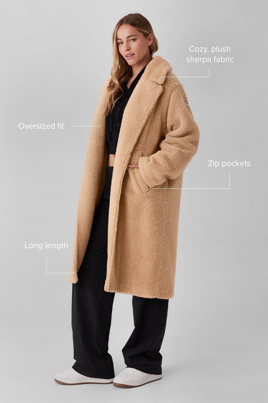 Oversized Sherpa Trench - Camel Product Image