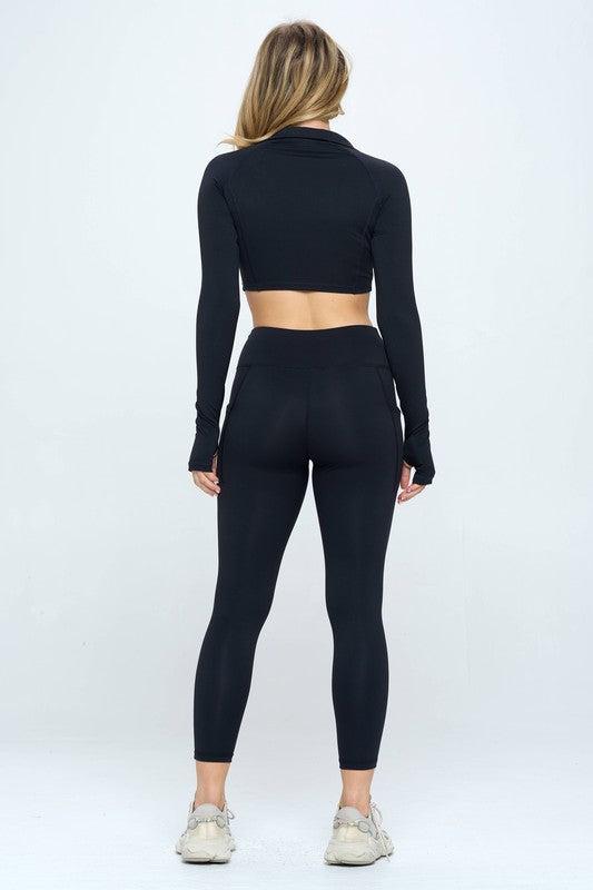 Long Sleeve Activewear Set Top and Leggings Product Image