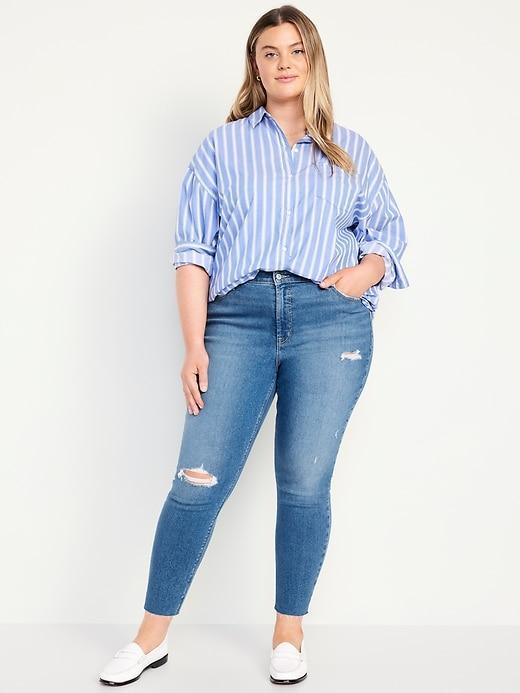 High-Waisted Rockstar Super-Skinny Ankle Jeans Product Image