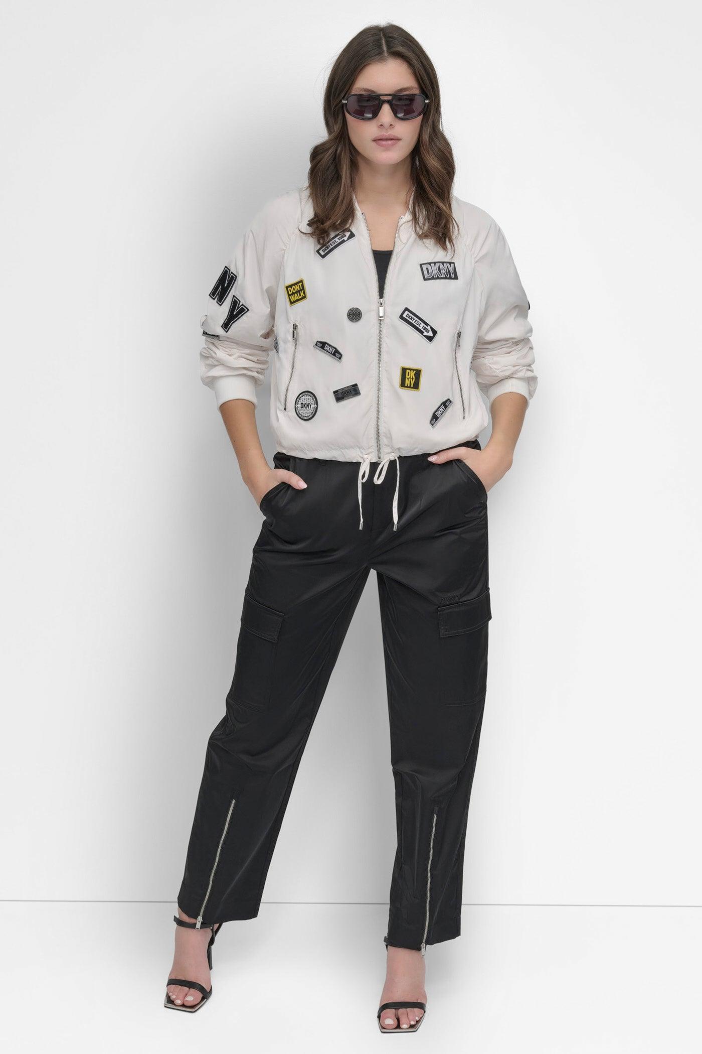 CROPPED EMBELLISHED BOMBER JACKET Product Image
