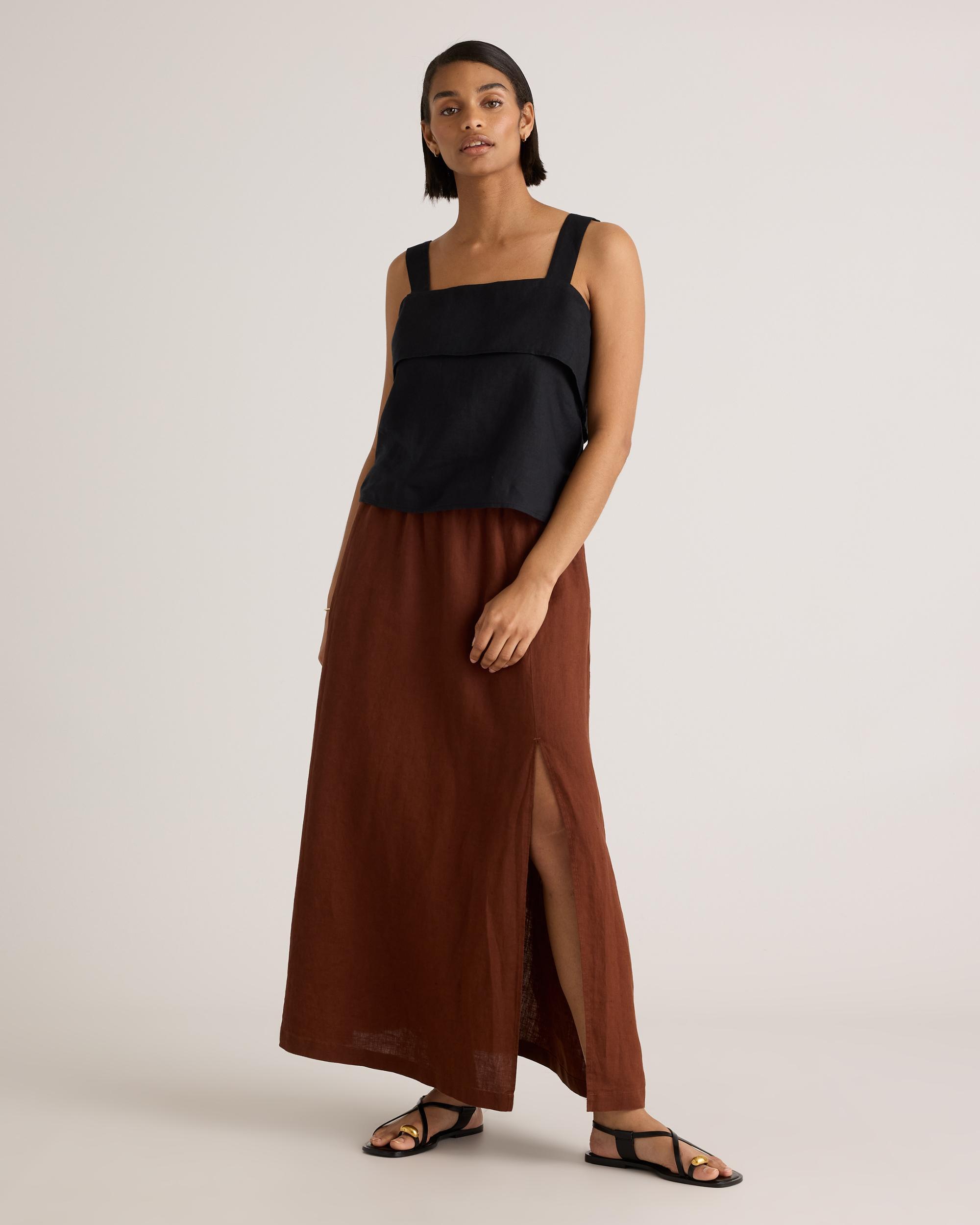 Quince | Women's 100% European Linen Square Neck Tank Top Product Image