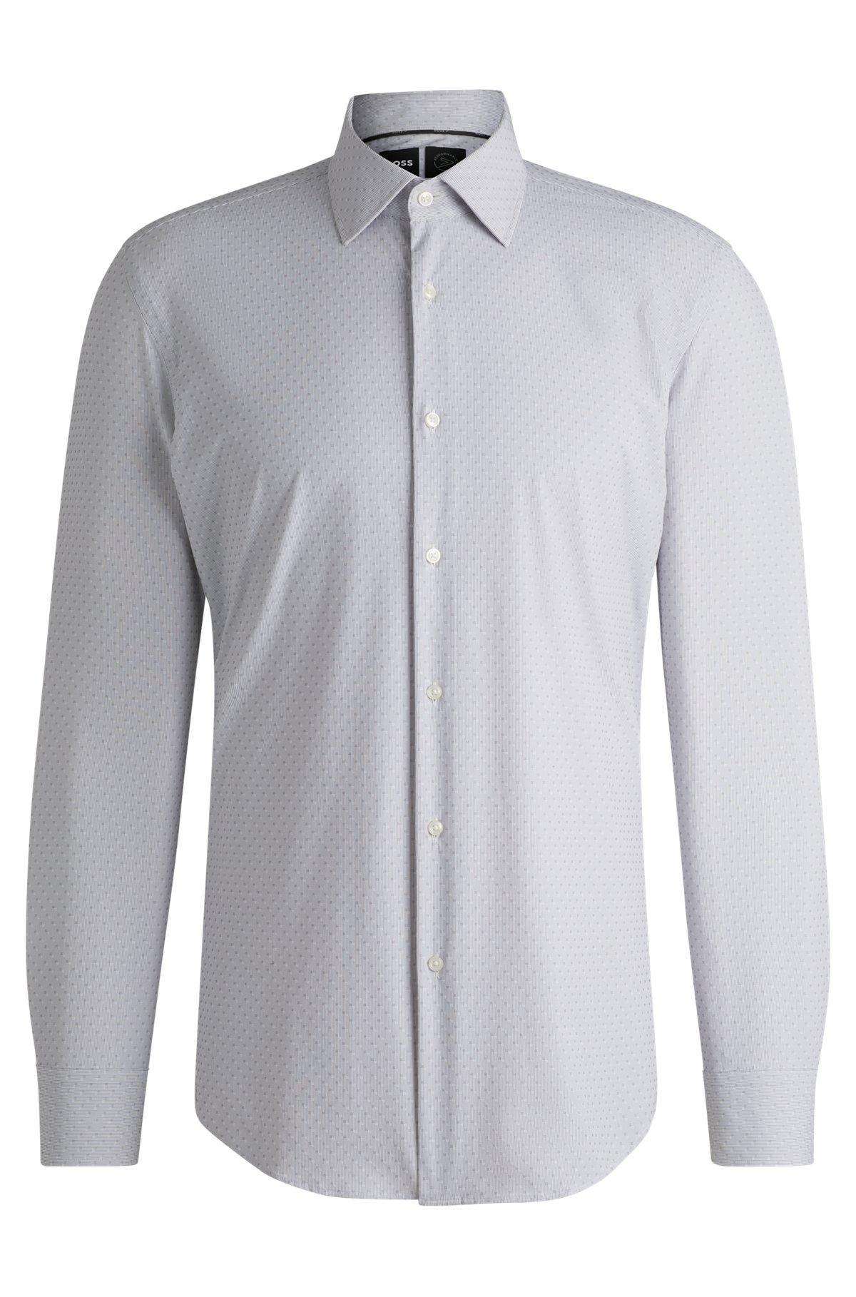 Slim-fit shirt in performance-stretch dobby Product Image