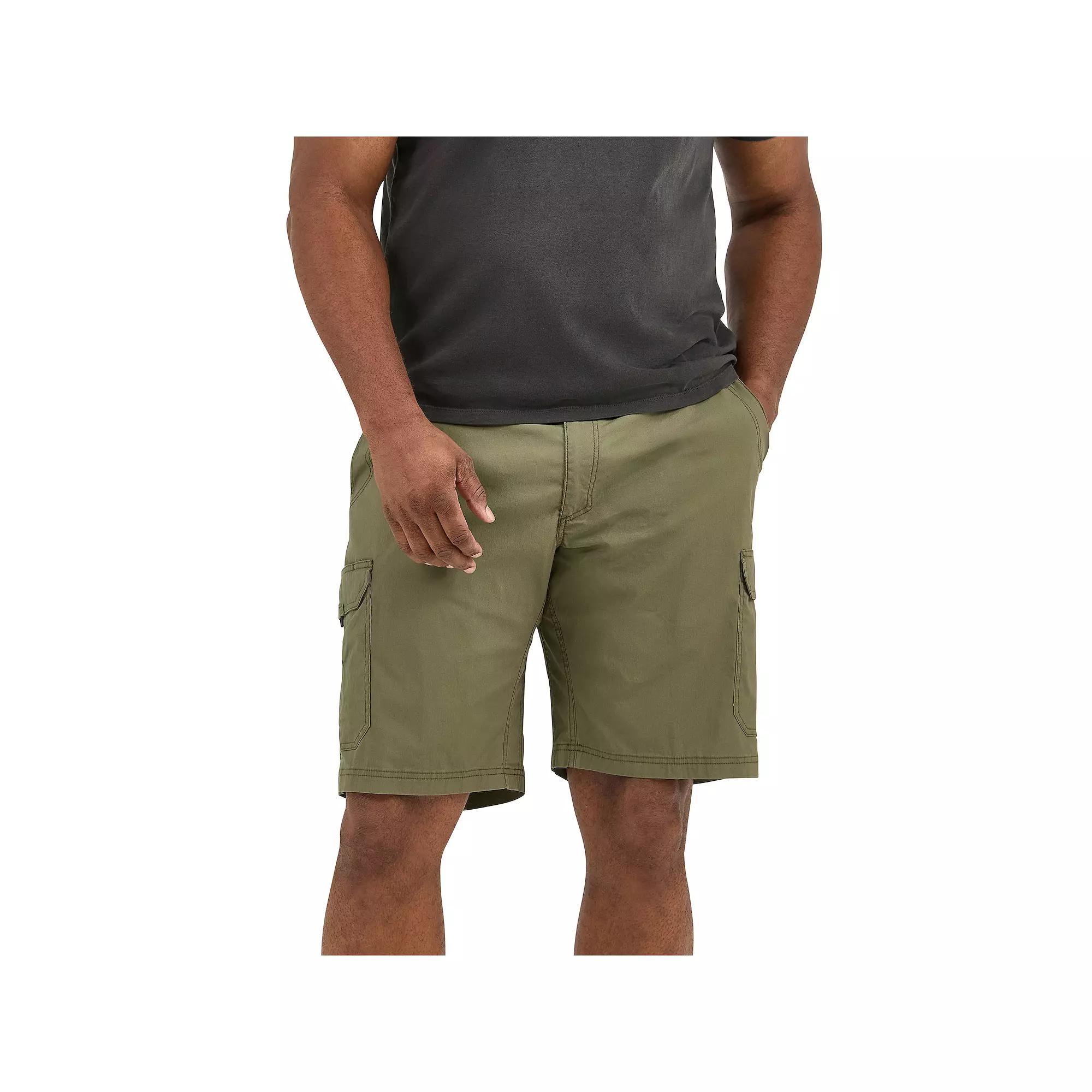 Big & Tall Lee Extreme Motion Crossroad Relaxed-Fit Cargo Shorts, Men's, Size: 48, Olive Black Product Image