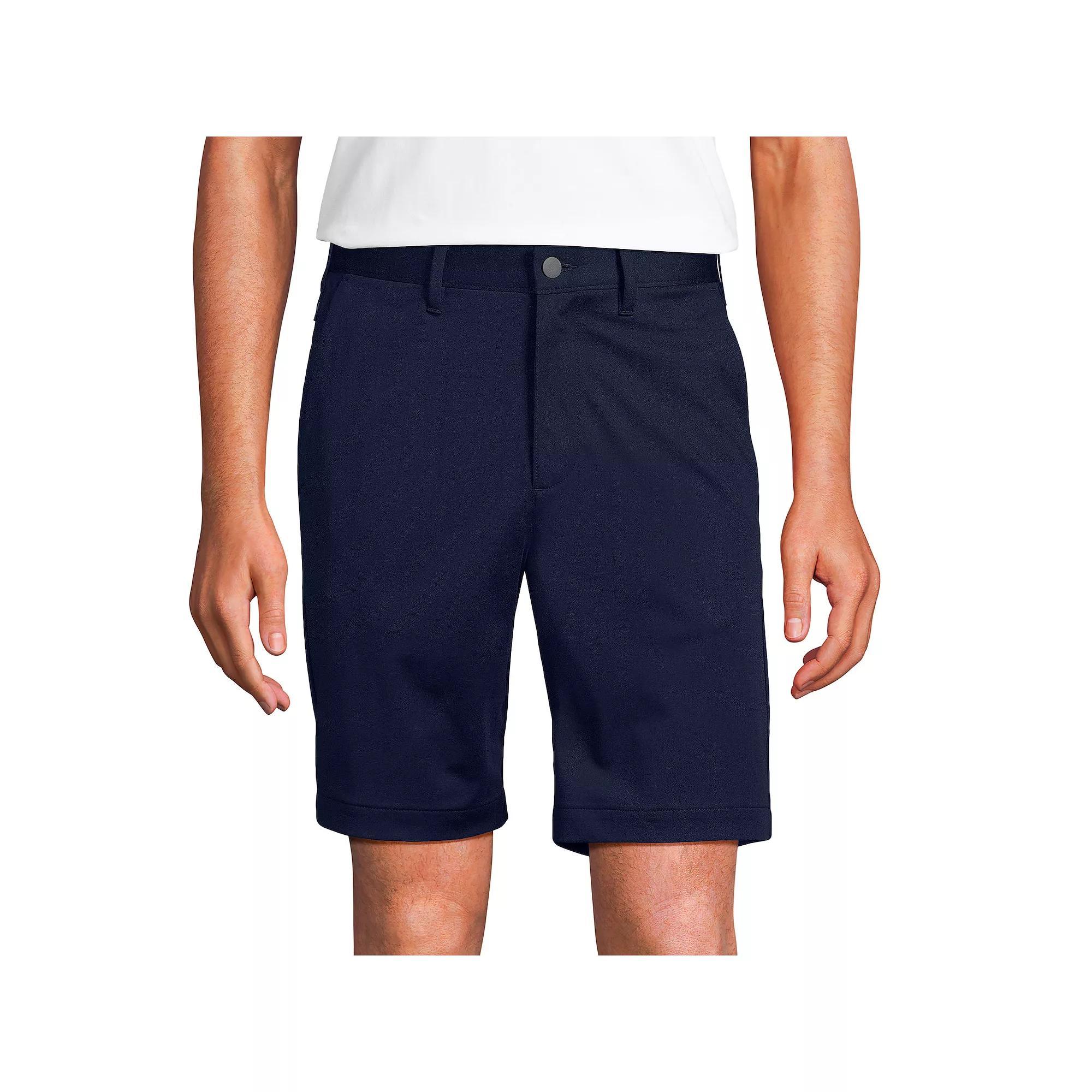 Men's Lands' End Traditional-Fit 9-inch Flex Performance Golf Shorts, Size: 35, Grey Product Image