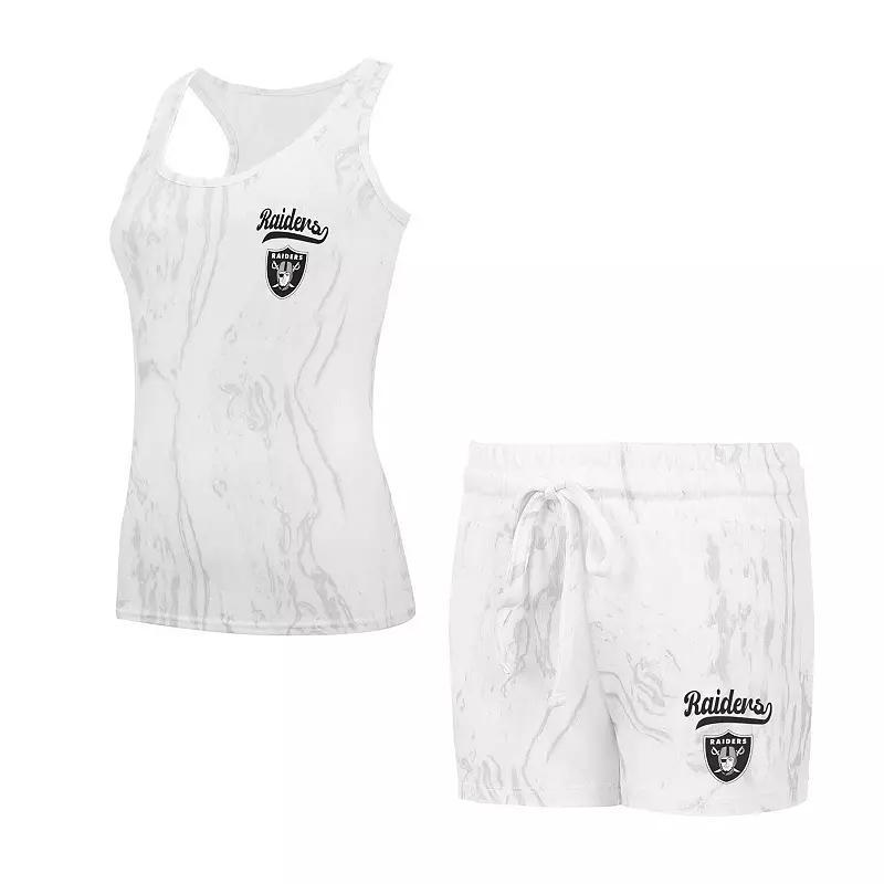 Women's Concepts Sport Las Vegas Raiders Quartz Hacci Knit Tank Top & Shorts Sleep Set, Size: XL, Lvr Beige Product Image