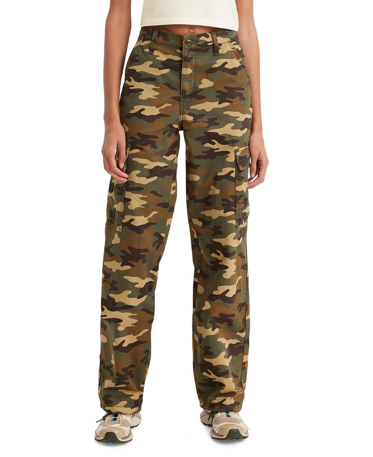 Levi's® Women's Mid-Rise 94's Baggy Cargo Wide Leg Jeans - Olive Cargo 25 Product Image