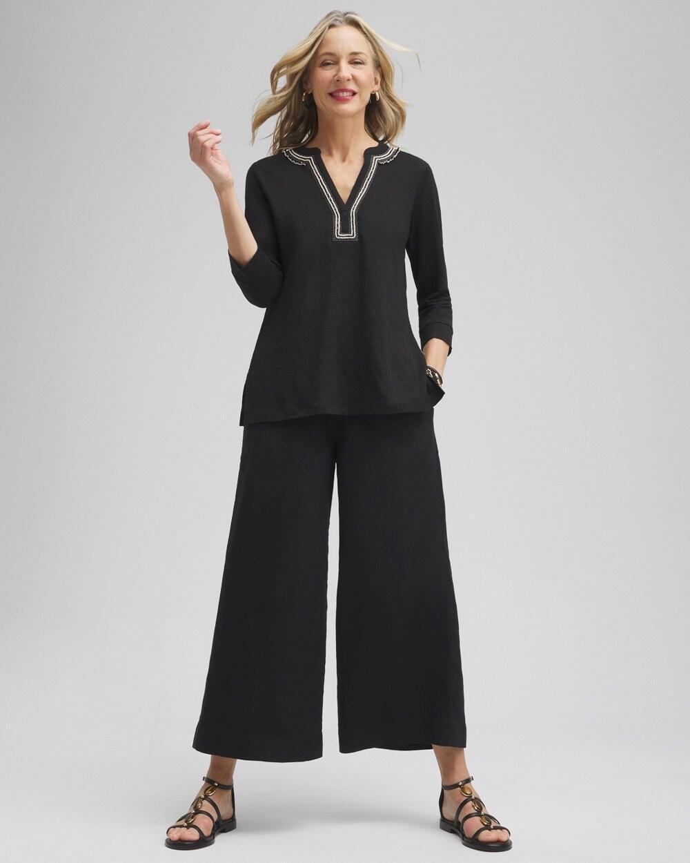 Linen Embellished Tunic Product Image