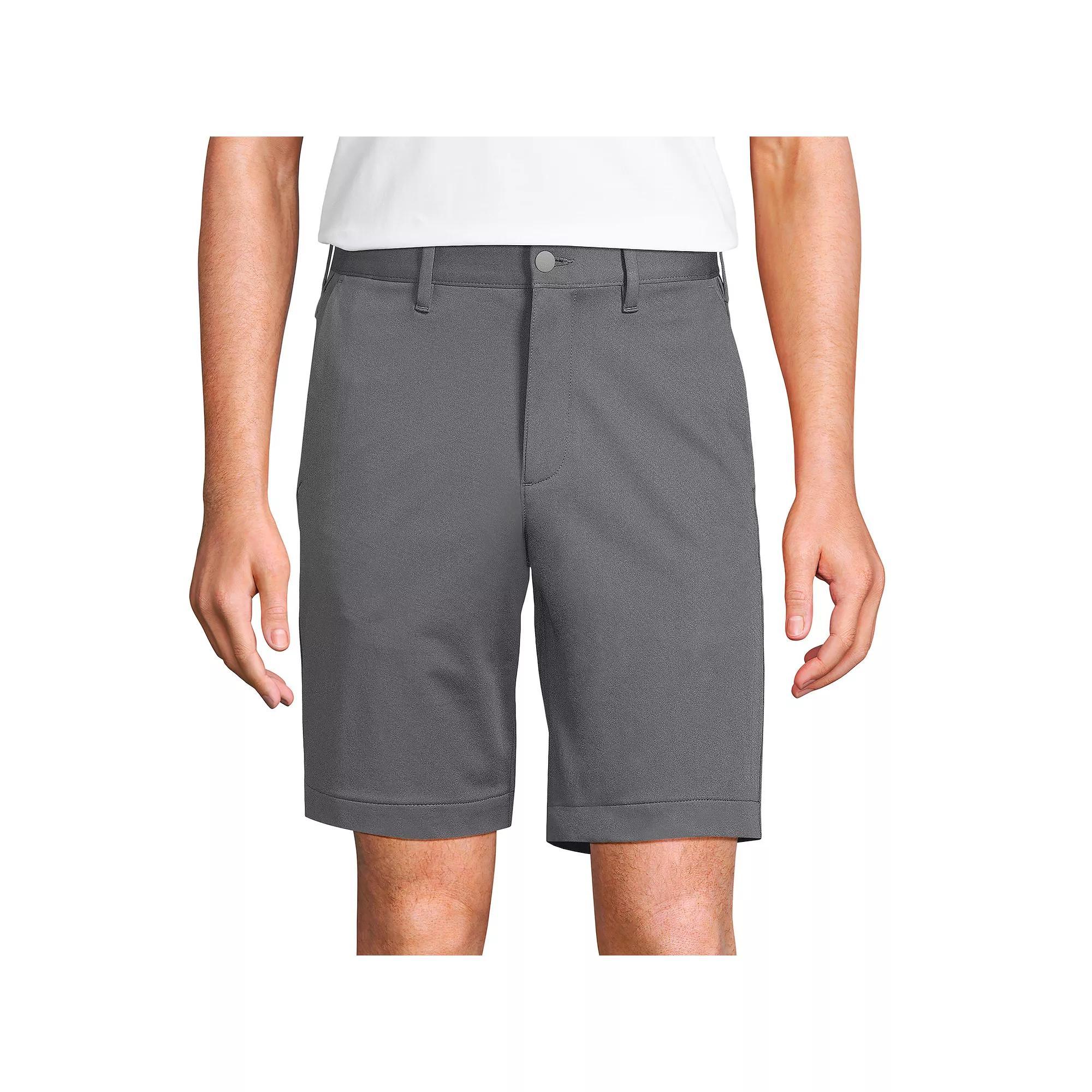 Men's Lands' End Traditional-Fit 9-inch Flex Performance Golf Shorts, Size: 35, Grey Product Image