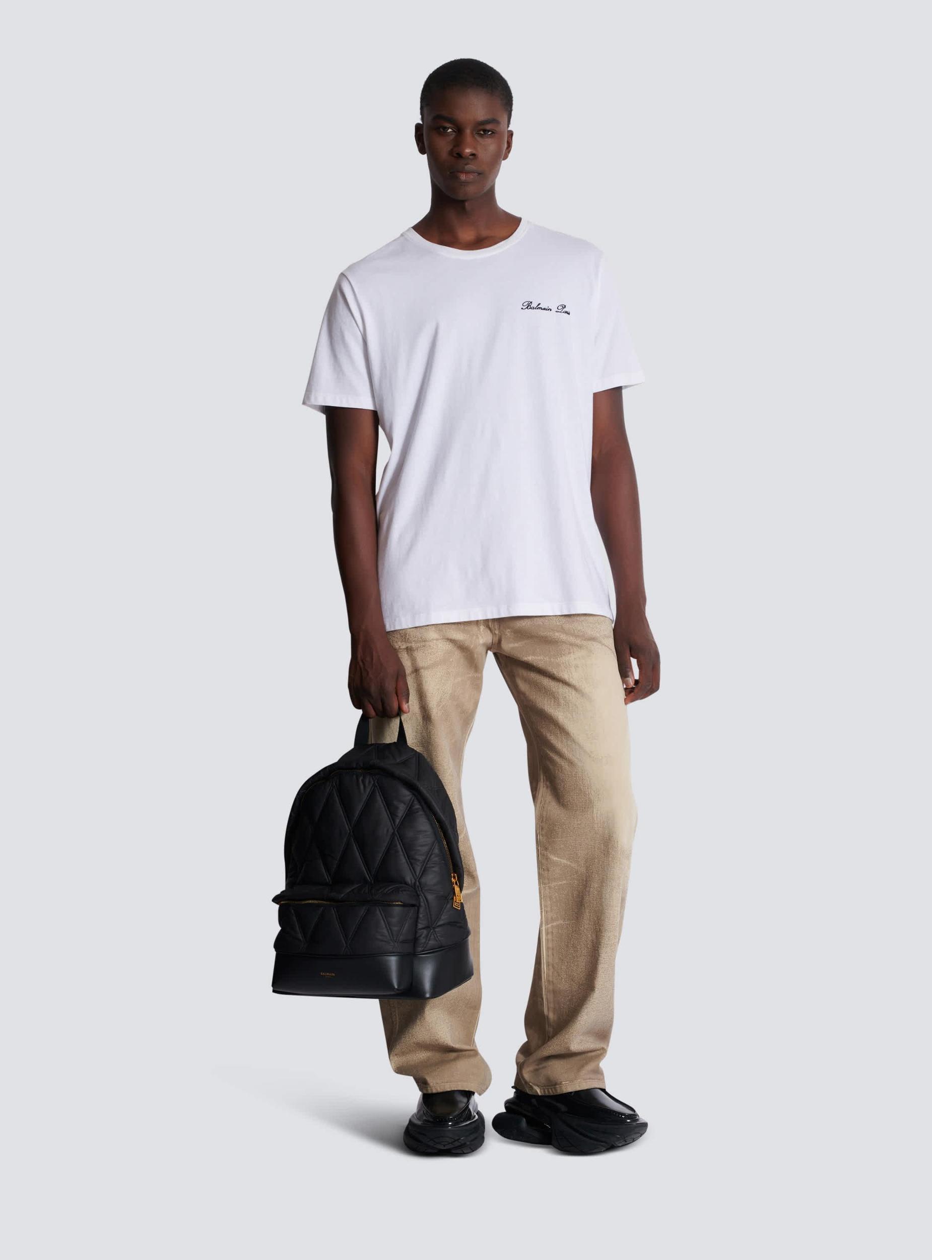 Loose T-shirt with Balmain Signature embroidery Product Image