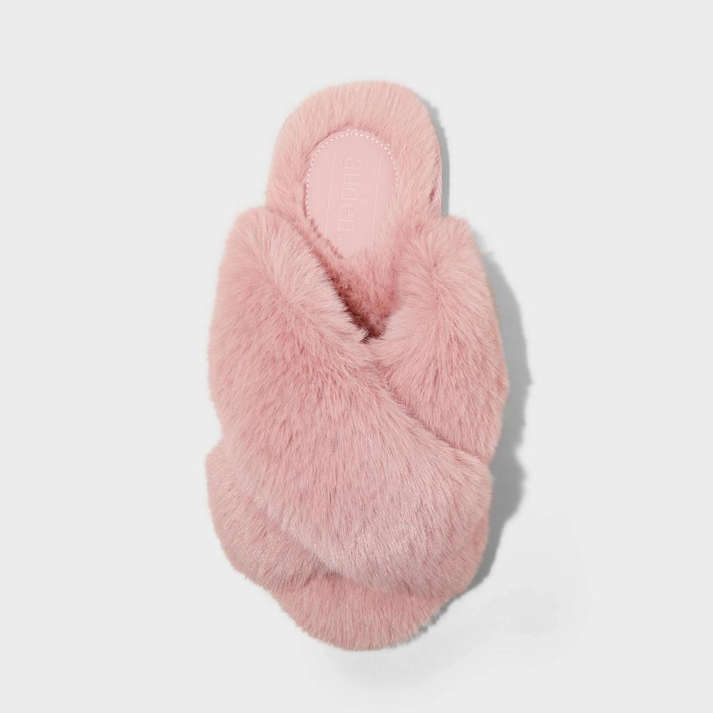Women's Paris Crossband Slide Slippers - Auden™ Blush XL: Indoor/Outdoor Open Toe Product Image