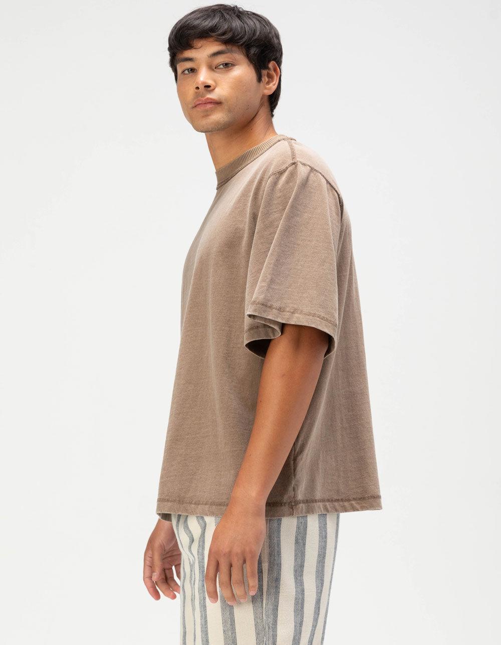 RSQ Mens Vintage Wash Boxy Tee - OLIVE Product Image