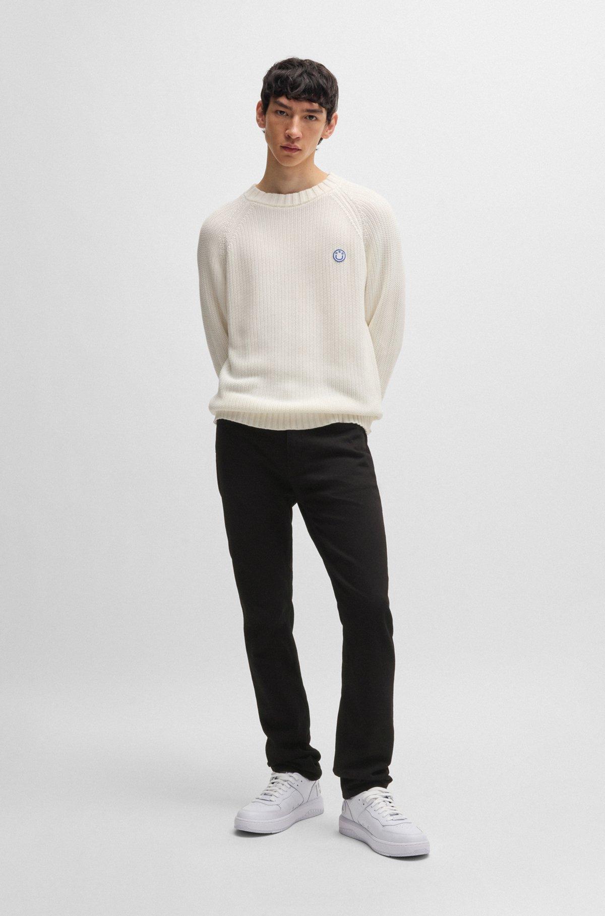 Slim-fit jeans in black stretch denim Product Image