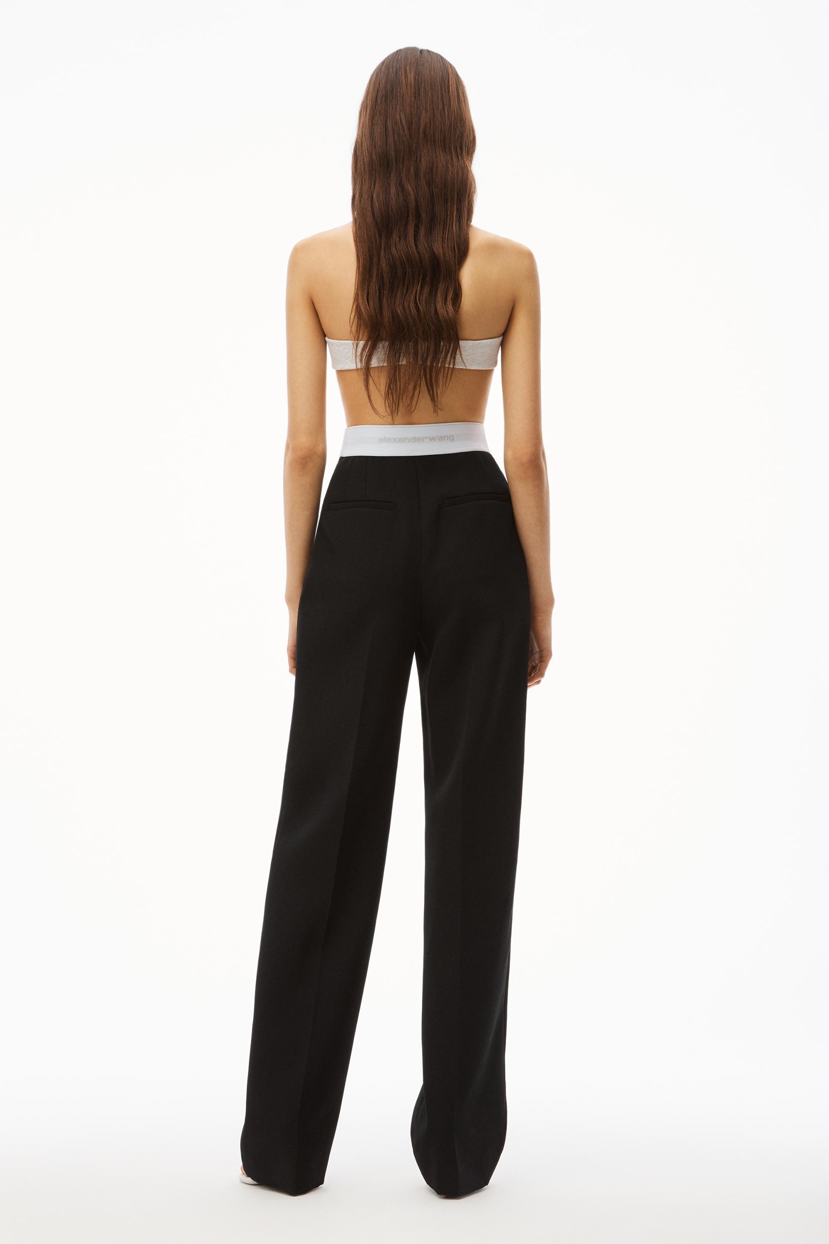 High-waisted Pleated Trouser In Twill Product Image