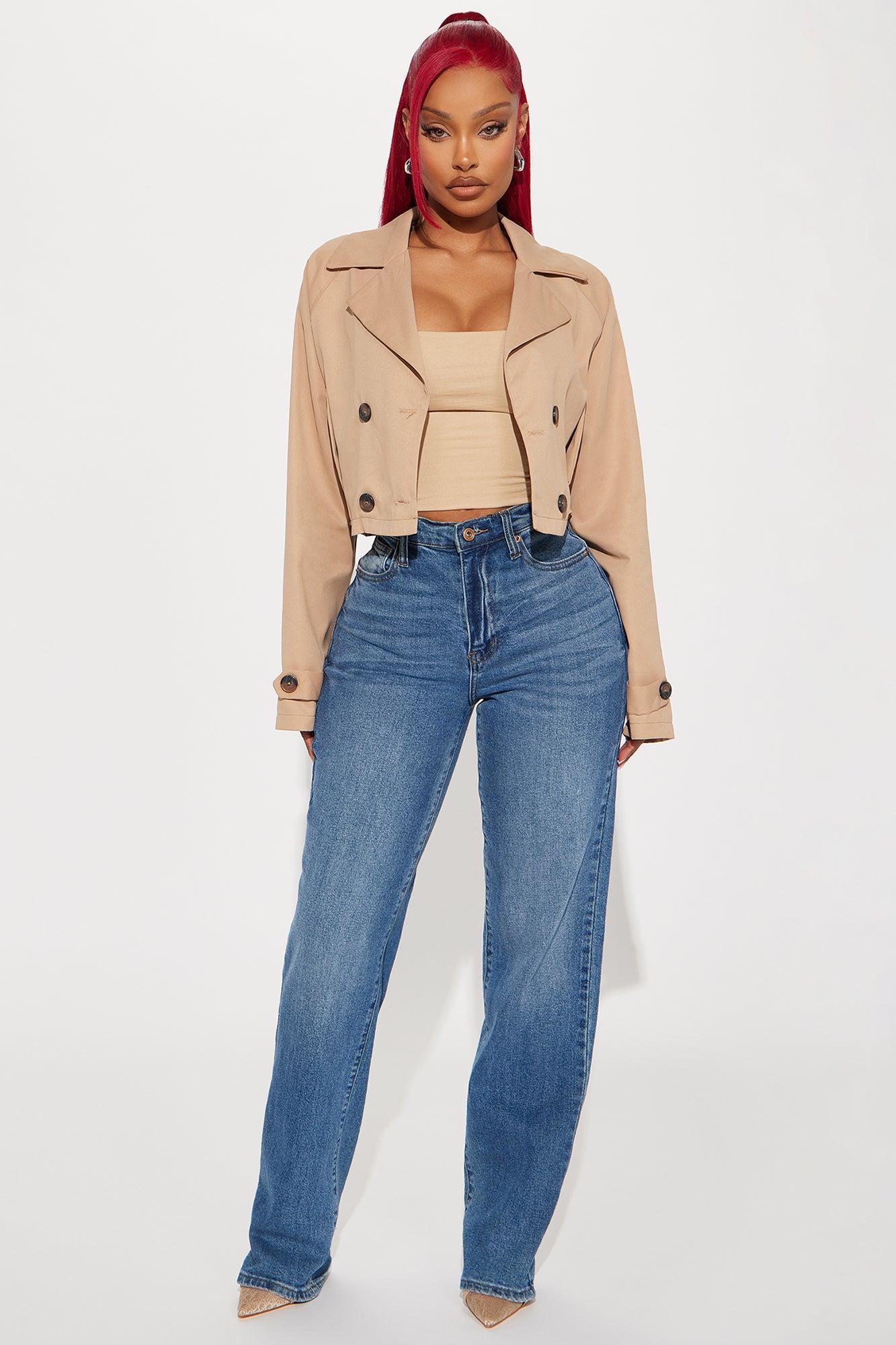 Rainy Days Cropped Trench - Khaki Product Image