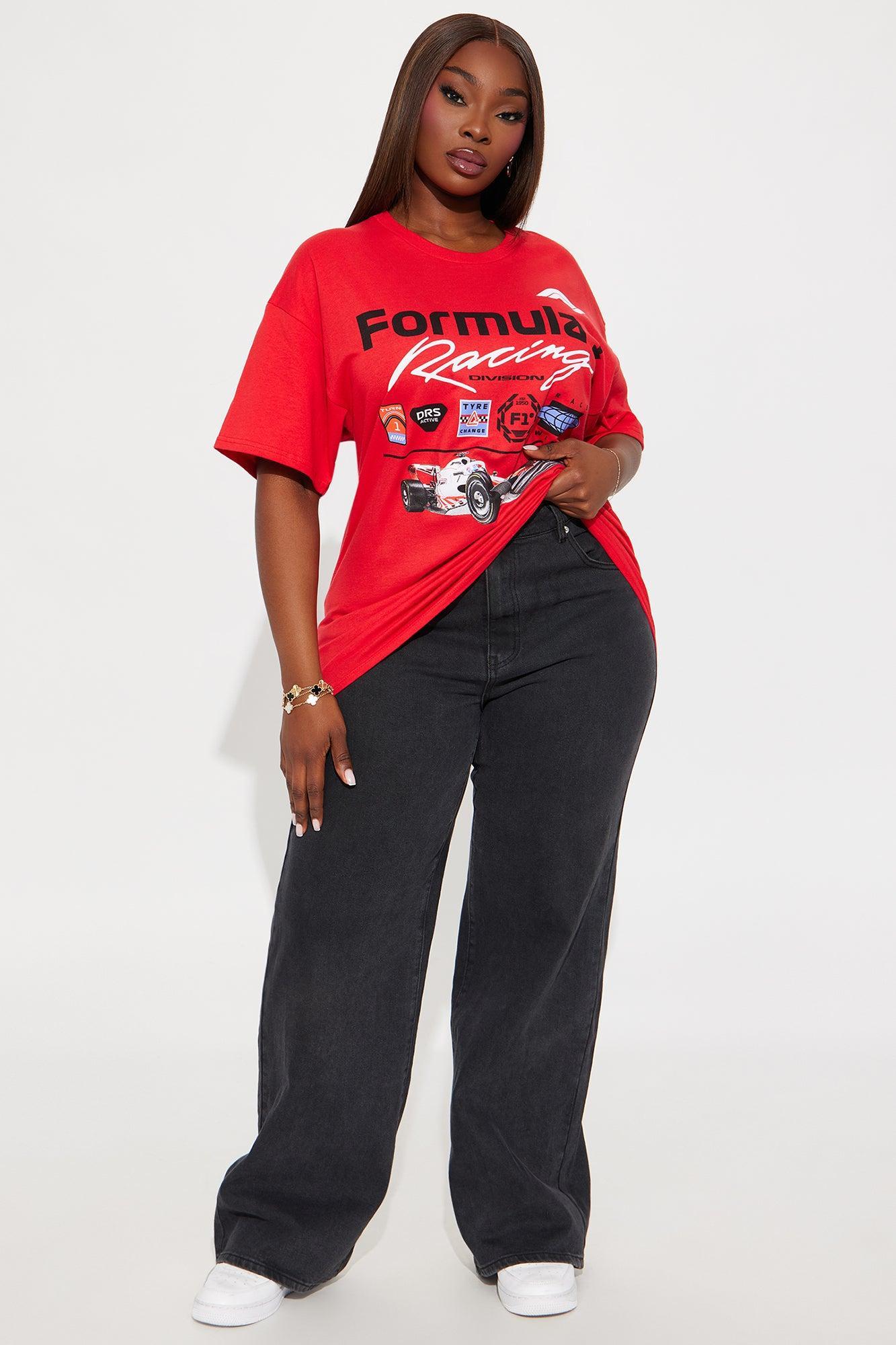 Formula 1 Racing Oversized Tee - Red Product Image