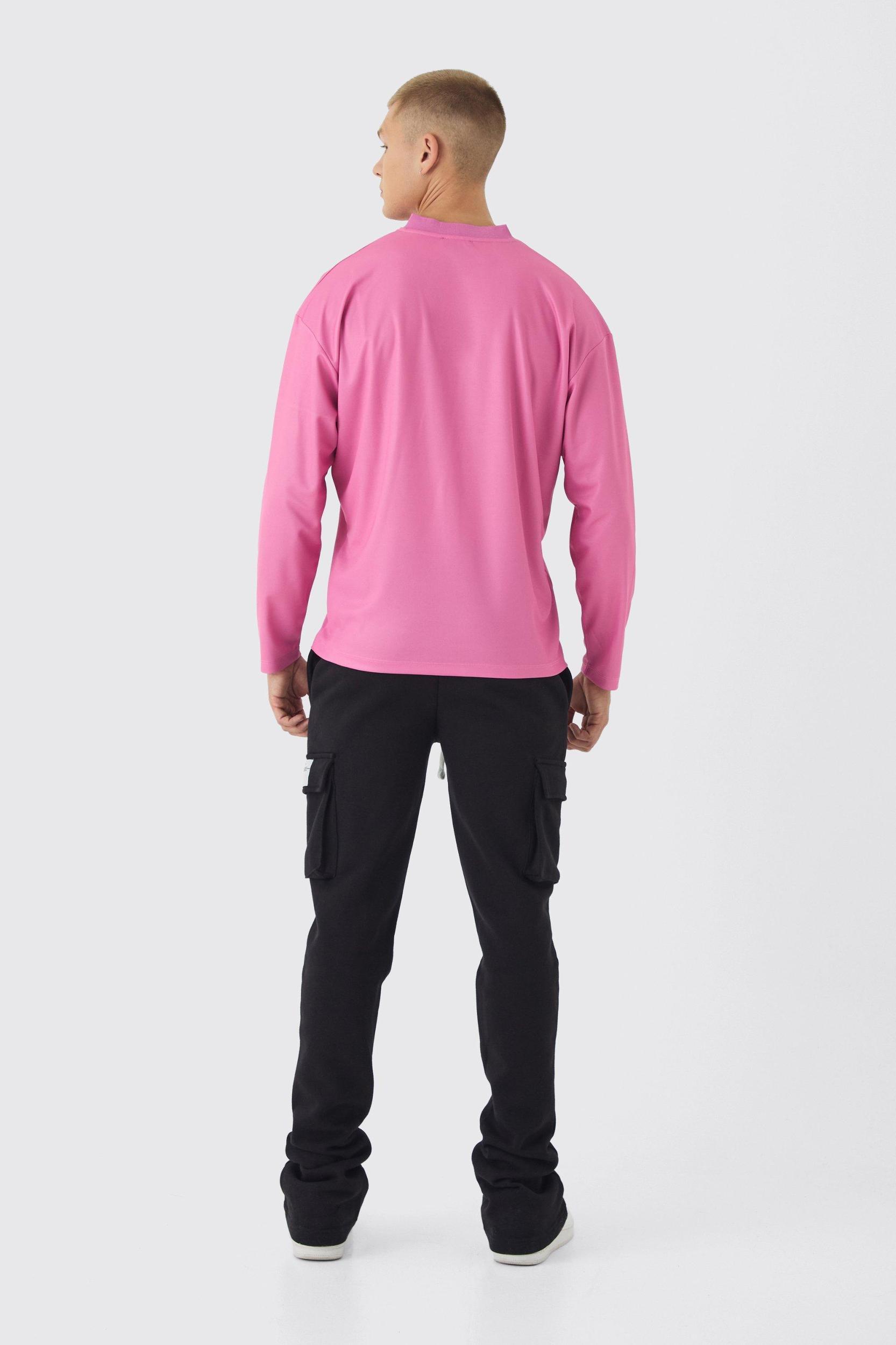 Oversized Man Long Sleeve Football Top | boohooMAN USA Product Image