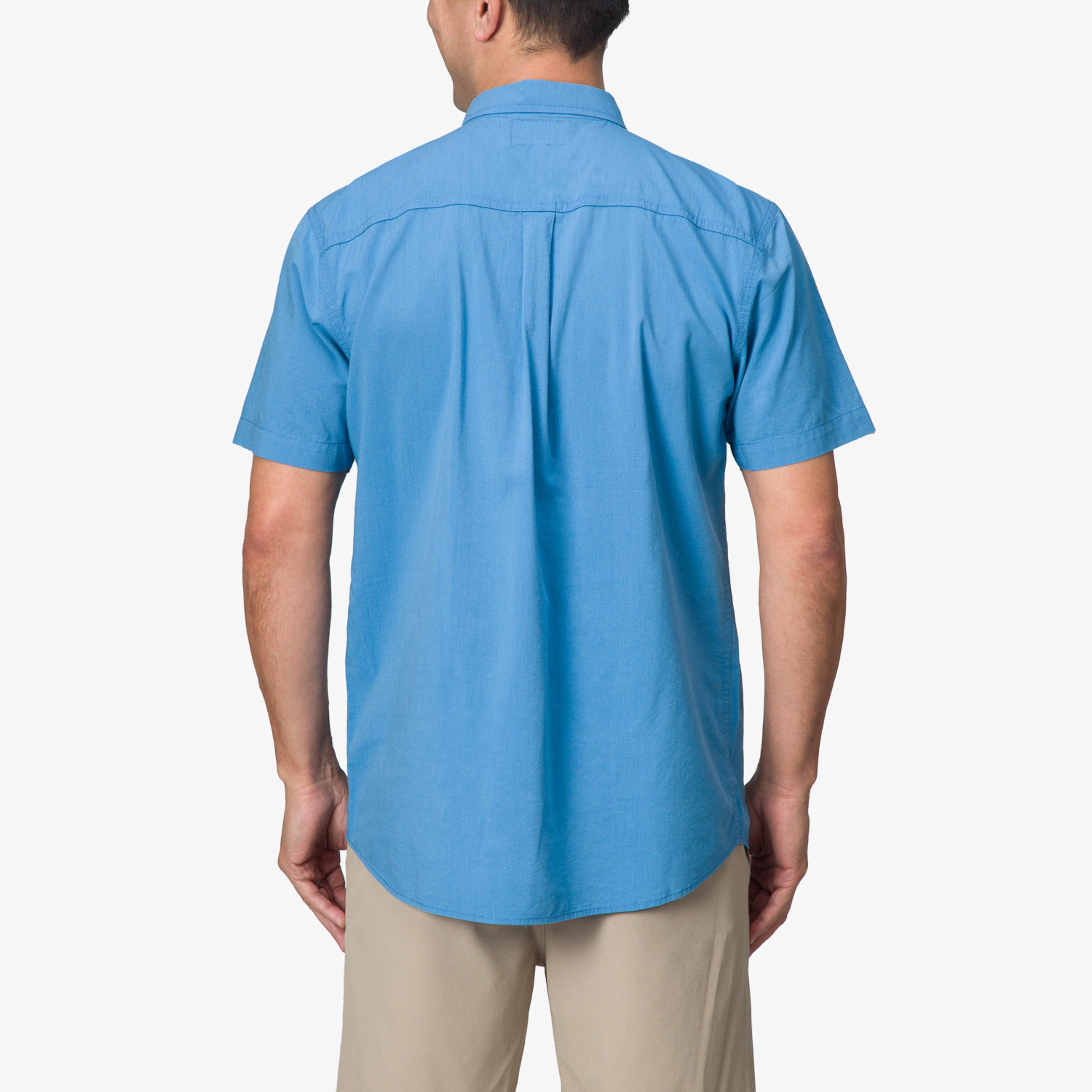 Mens REEF Short Sleeve Button-Down Shirt Light Green Product Image