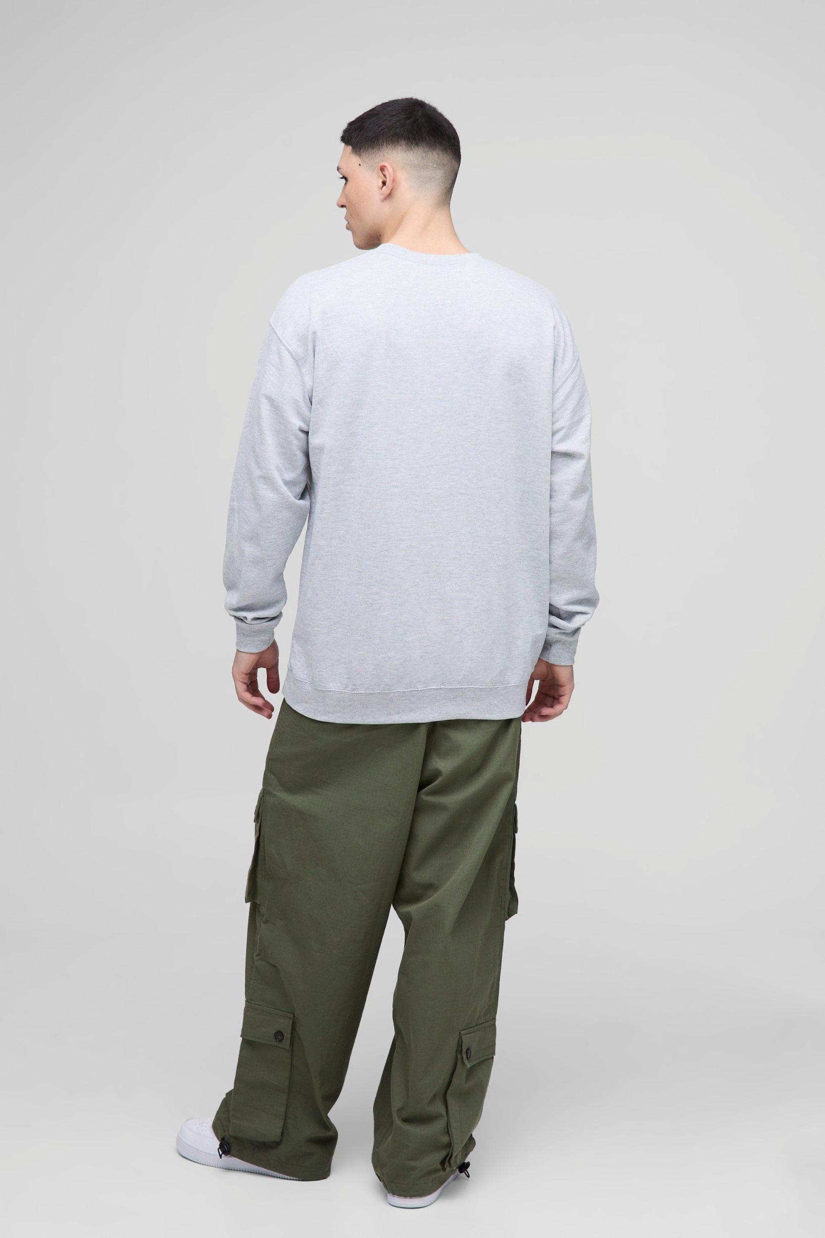 Oversized Embroidered Limited Edition Floral Printed Sweatshirt | boohooMAN USA Product Image