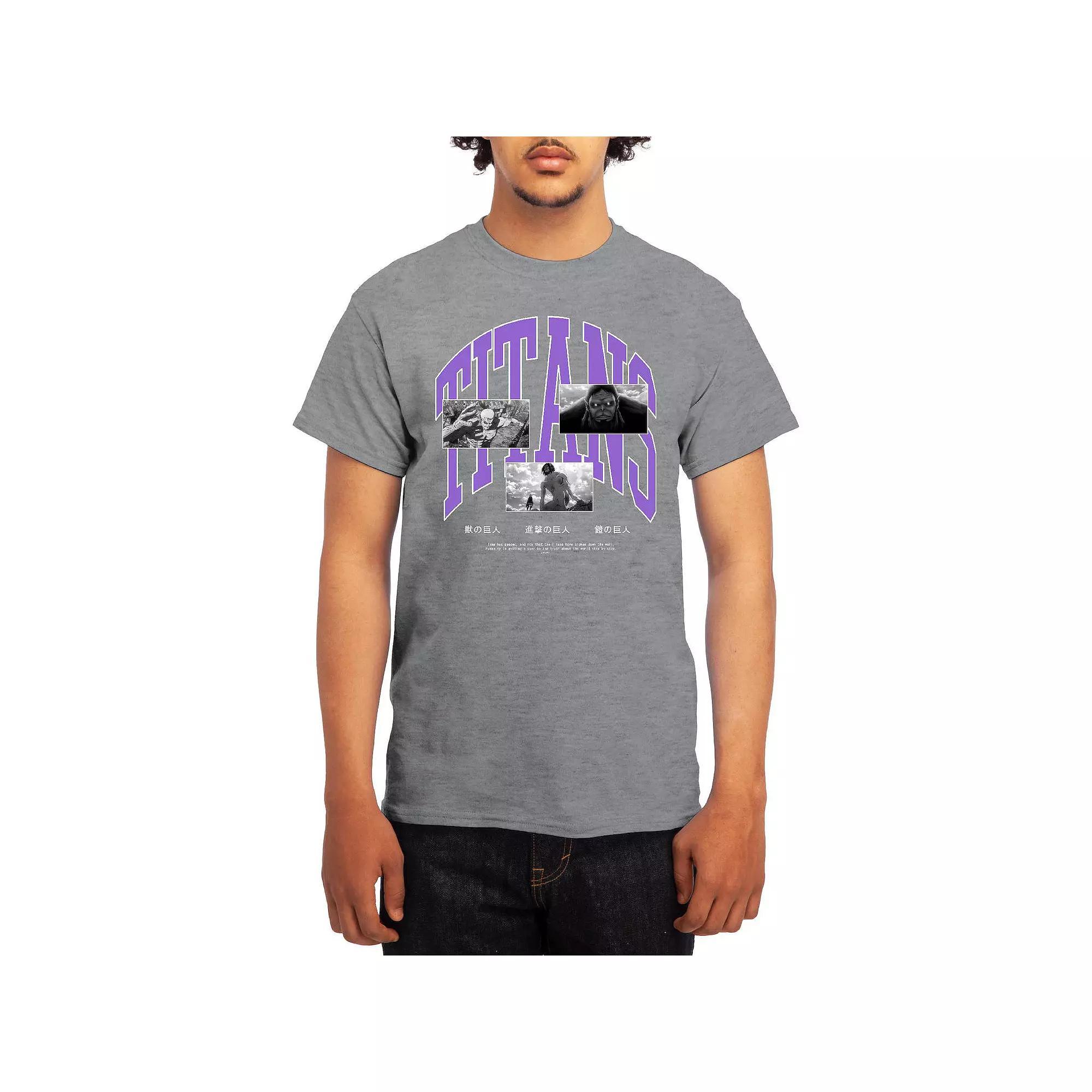 Men's Attack on Titan Athletic Graphic Tee, Size: XL, Royal Blue Product Image