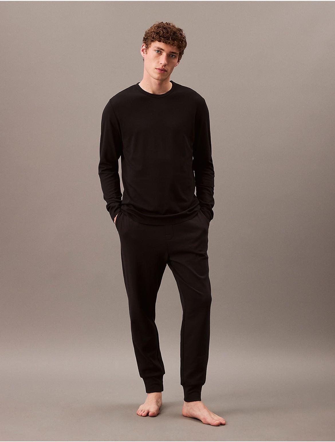 Calvin Klein Men's CK Black Sleep Slim Crewneck T-Shirt - Brown - M Product Image
