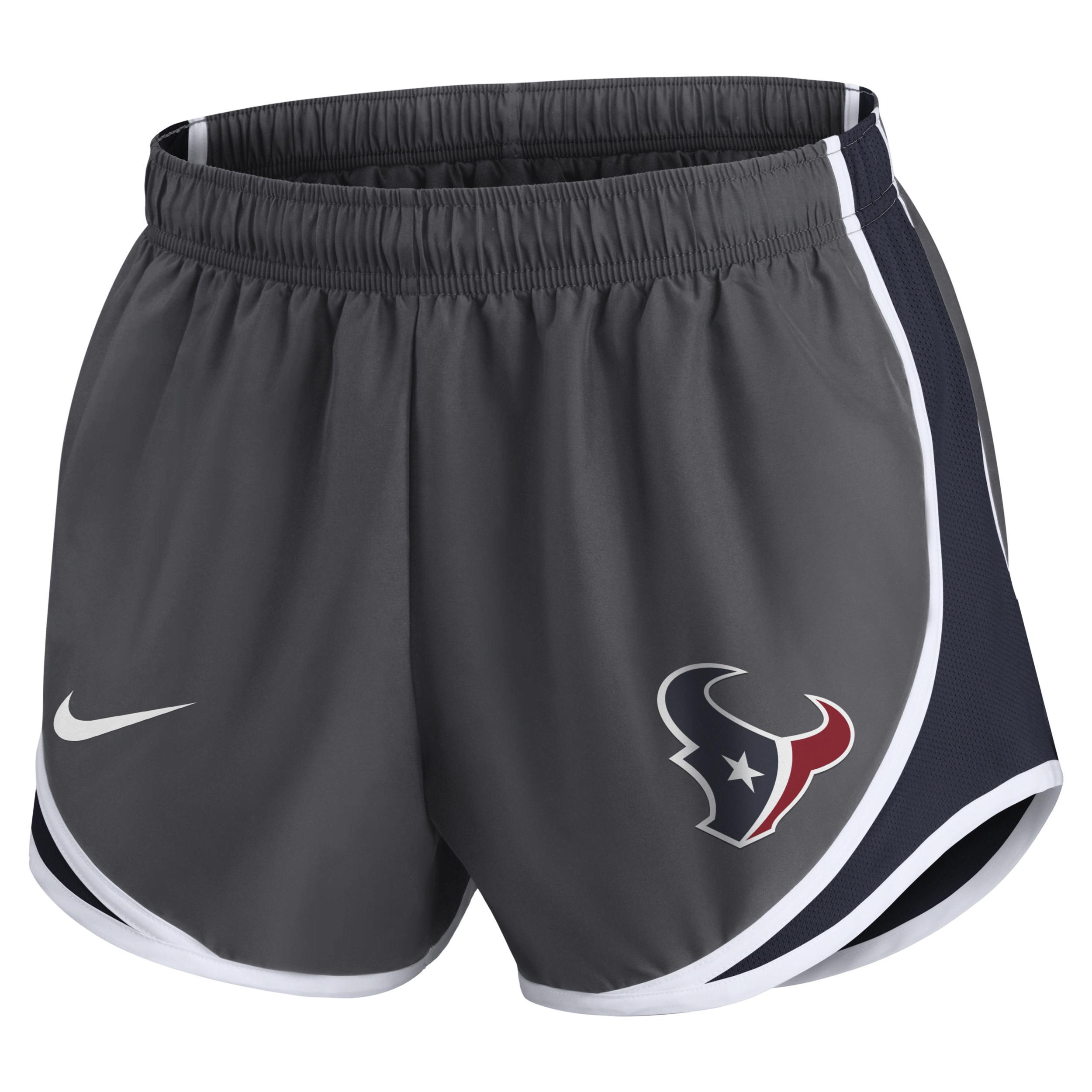 Women's Nike Charcoal Carolina Panthers Logo Performance Tempo Shorts, Size: Large Product Image