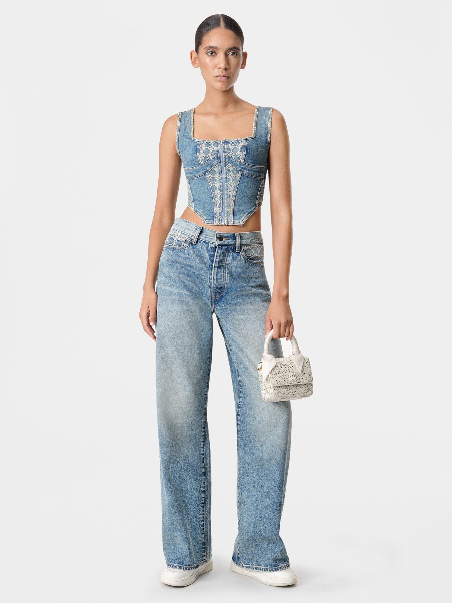 WOMEN - WOMEN'S MA QUAD CORSET TOP - Classic Mid Indigo Female Product Image