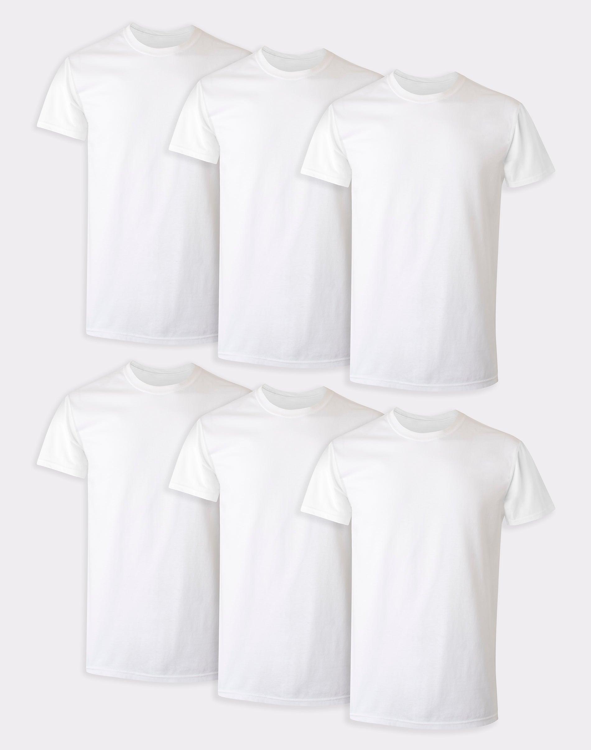 Hanes Ultimate 6-Pack Men's ComfortSoft Crewneck Undershirt, Size: XL, White Product Image