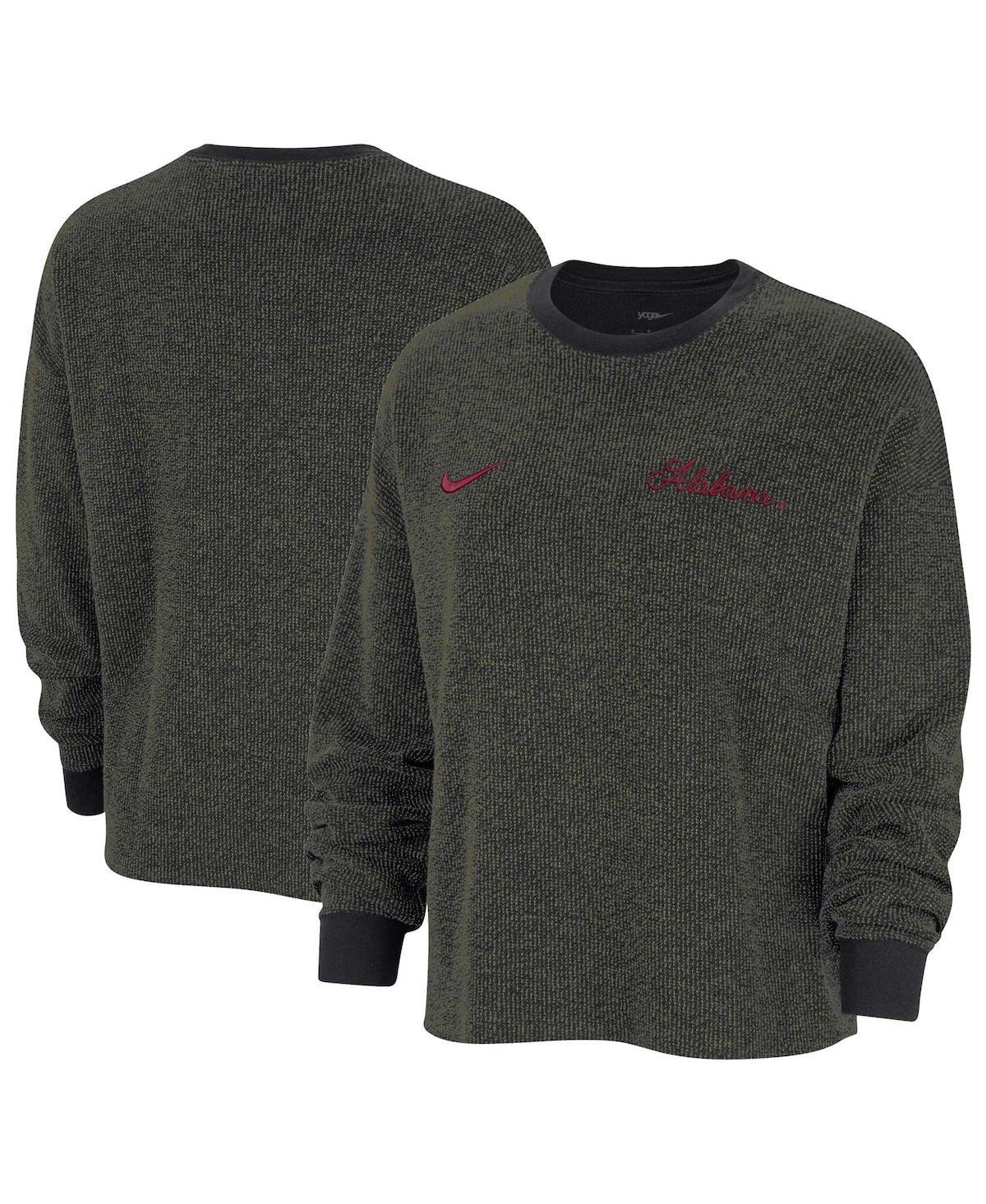 Women's Nike  Black Alabama Crimson Tide Yoga Script Pullover Sweatshirt, Size: Small Product Image