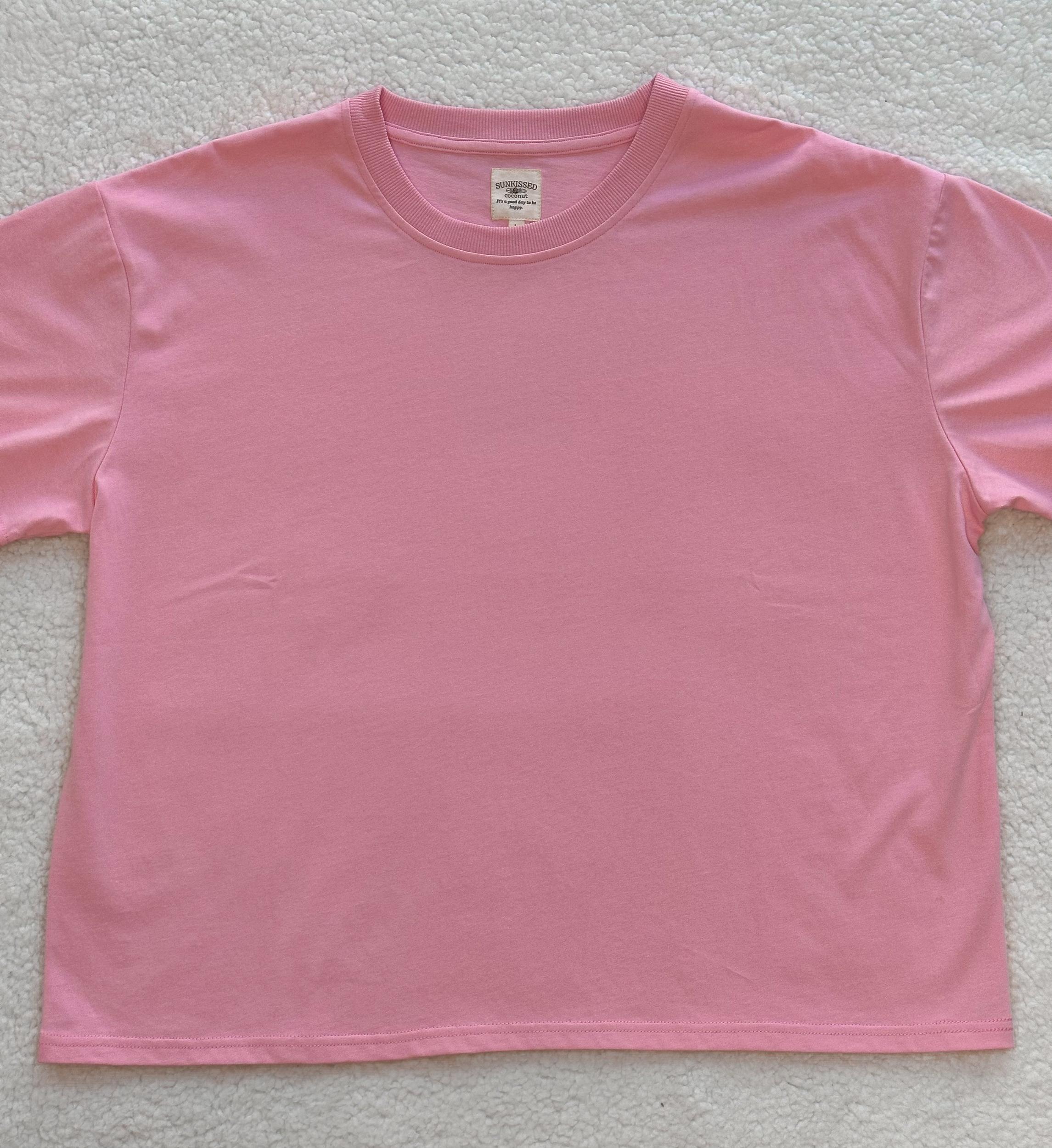 Lush Pink Basic Blank Tee Product Image