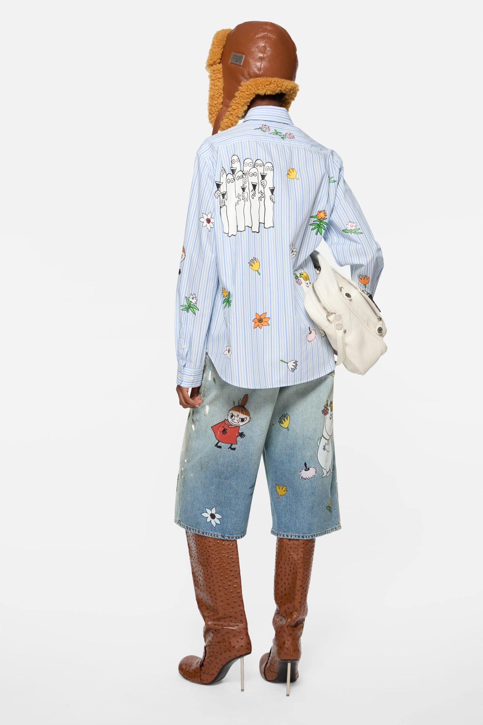 Denim shorts - Loose fit Acne Studios x Moomin Product Image