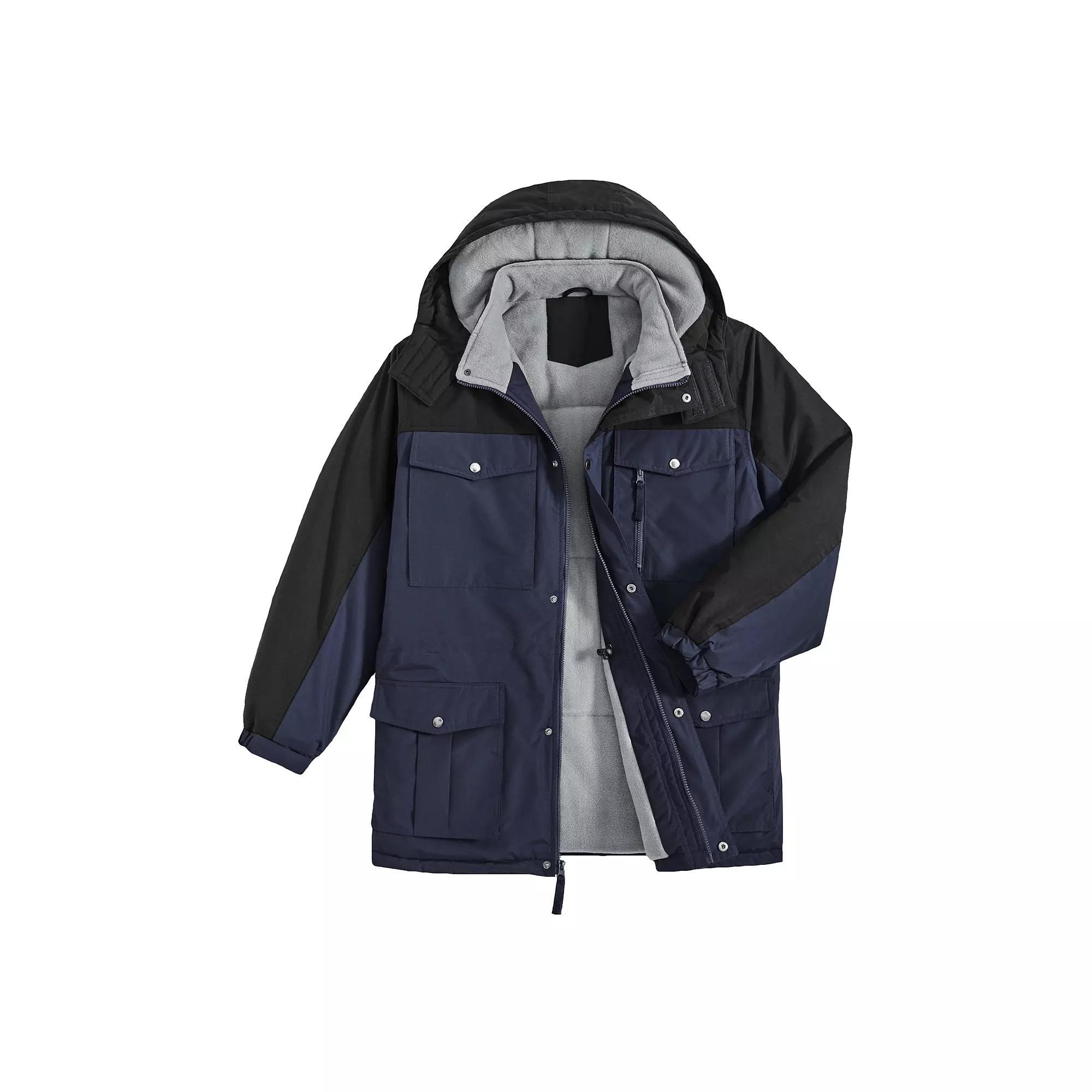 Men's Victory Outfitters Heavyweight Hooded Parka, Size: Medium, Gray Navy Product Image